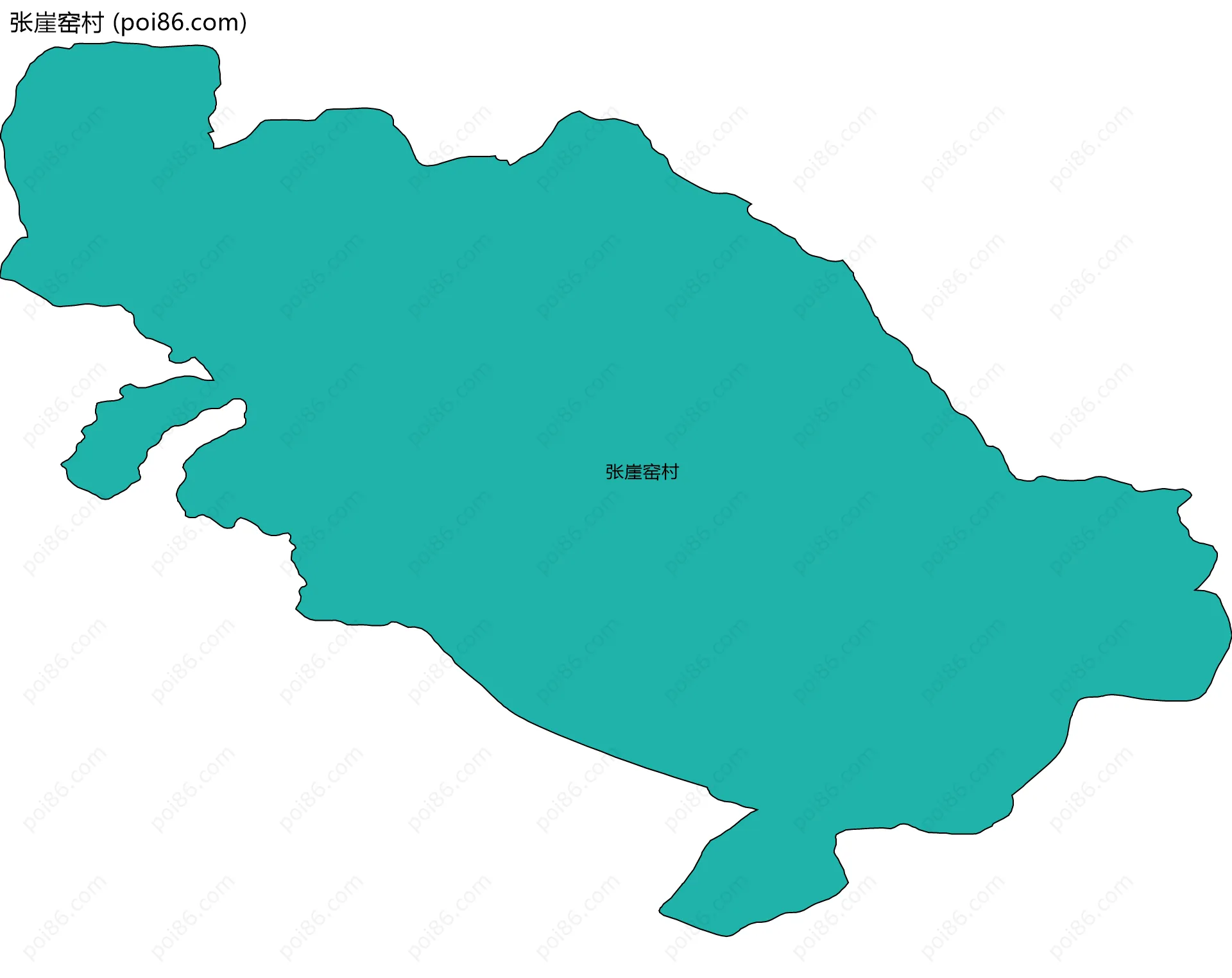 张崖窑村边界地图