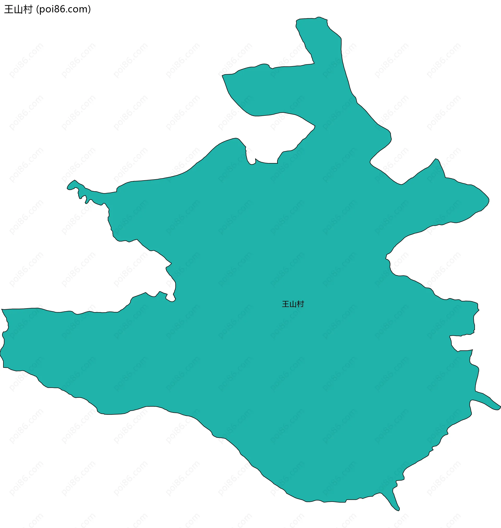 王山村边界地图