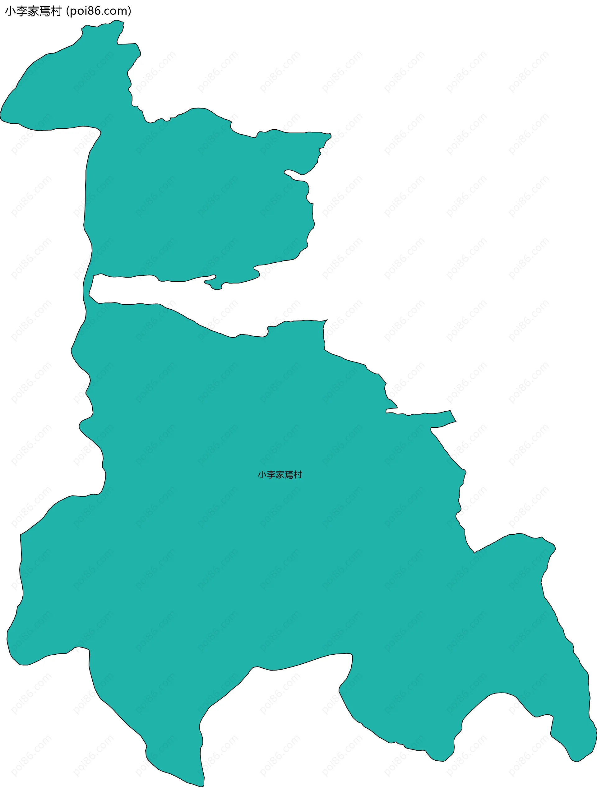 小李家焉村边界地图