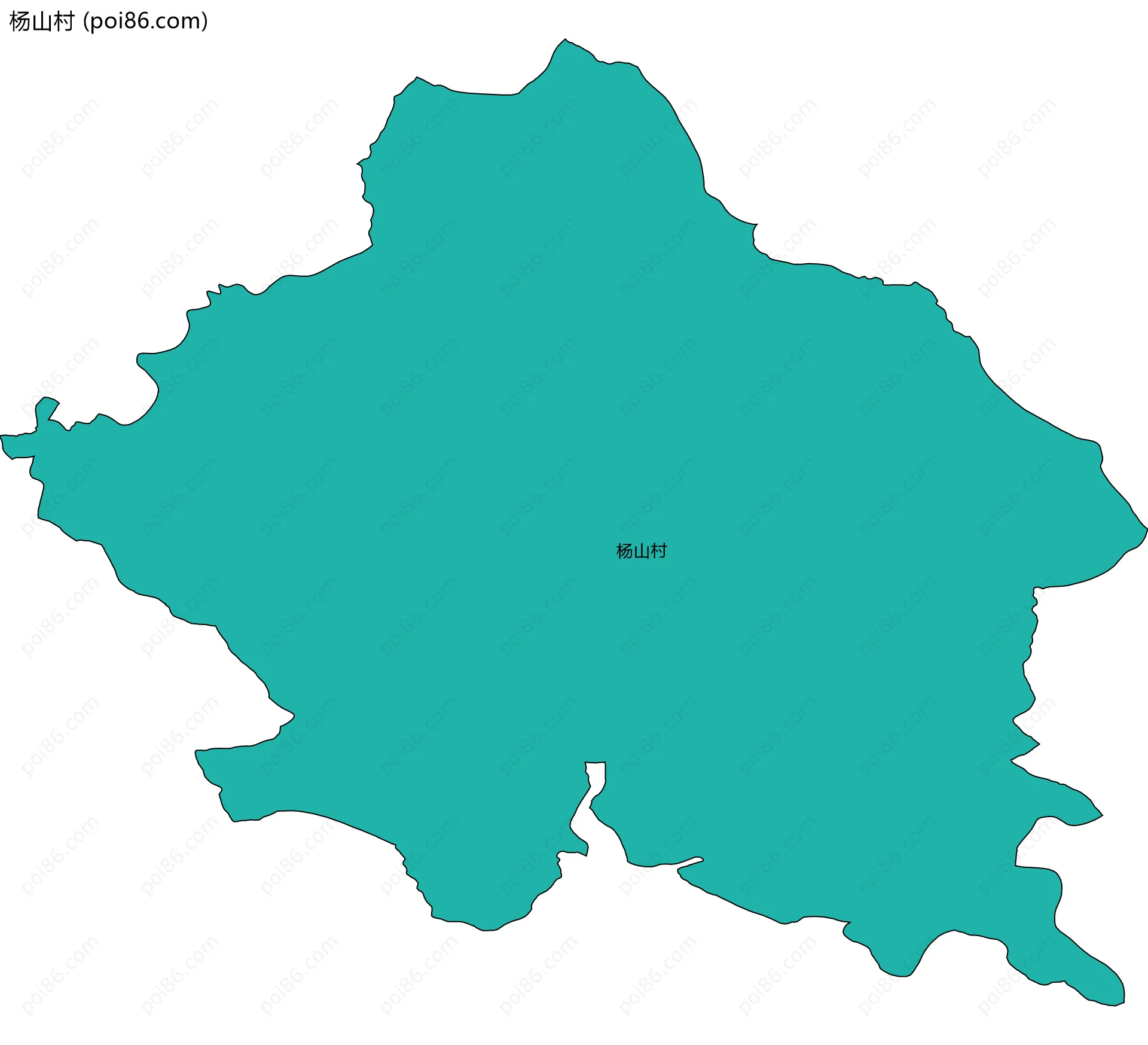 杨山村边界地图