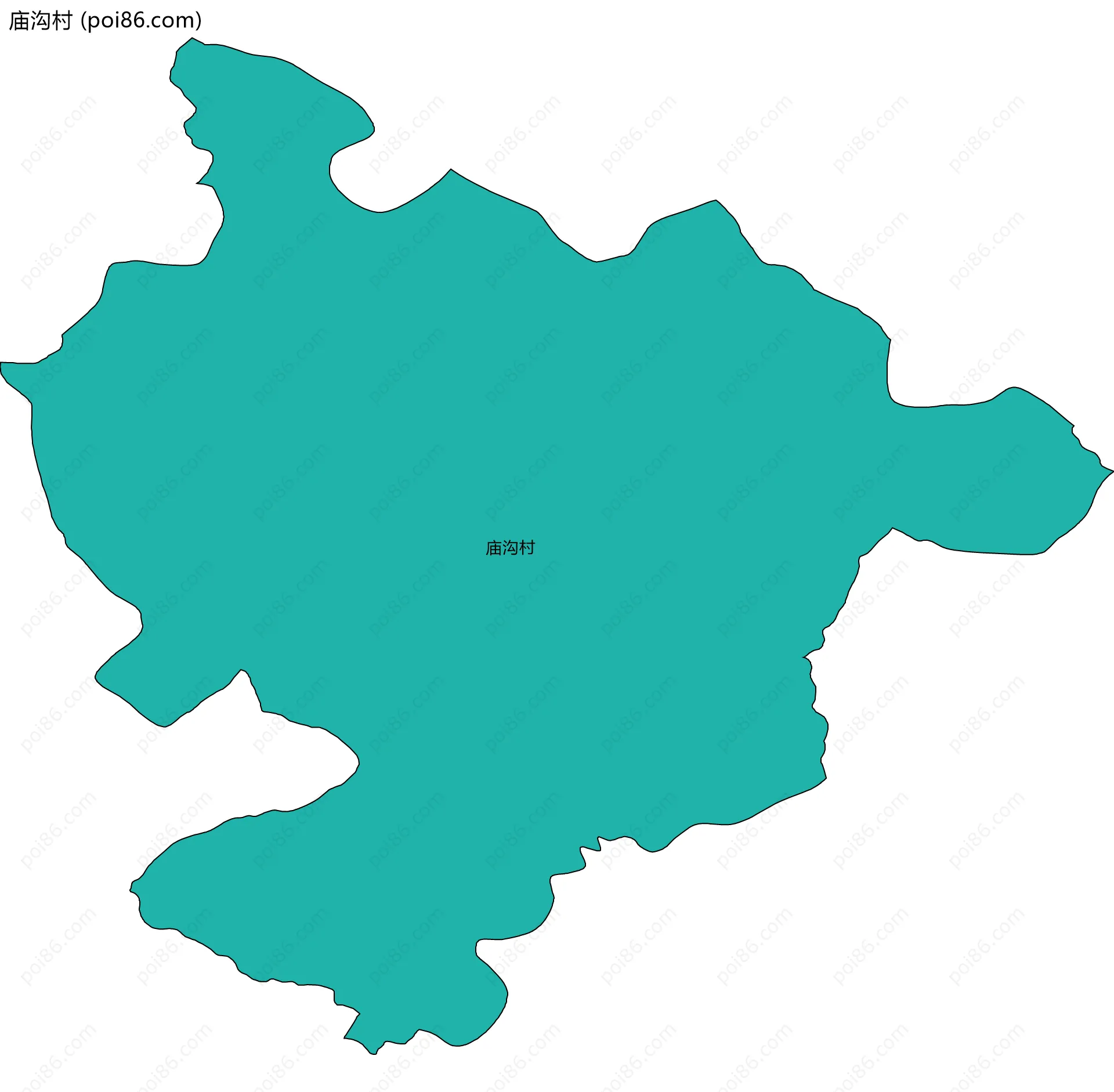 庙沟村边界地图