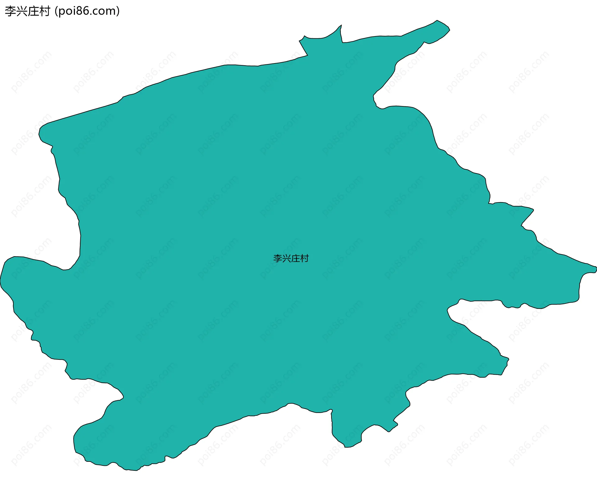 李兴庄村边界地图