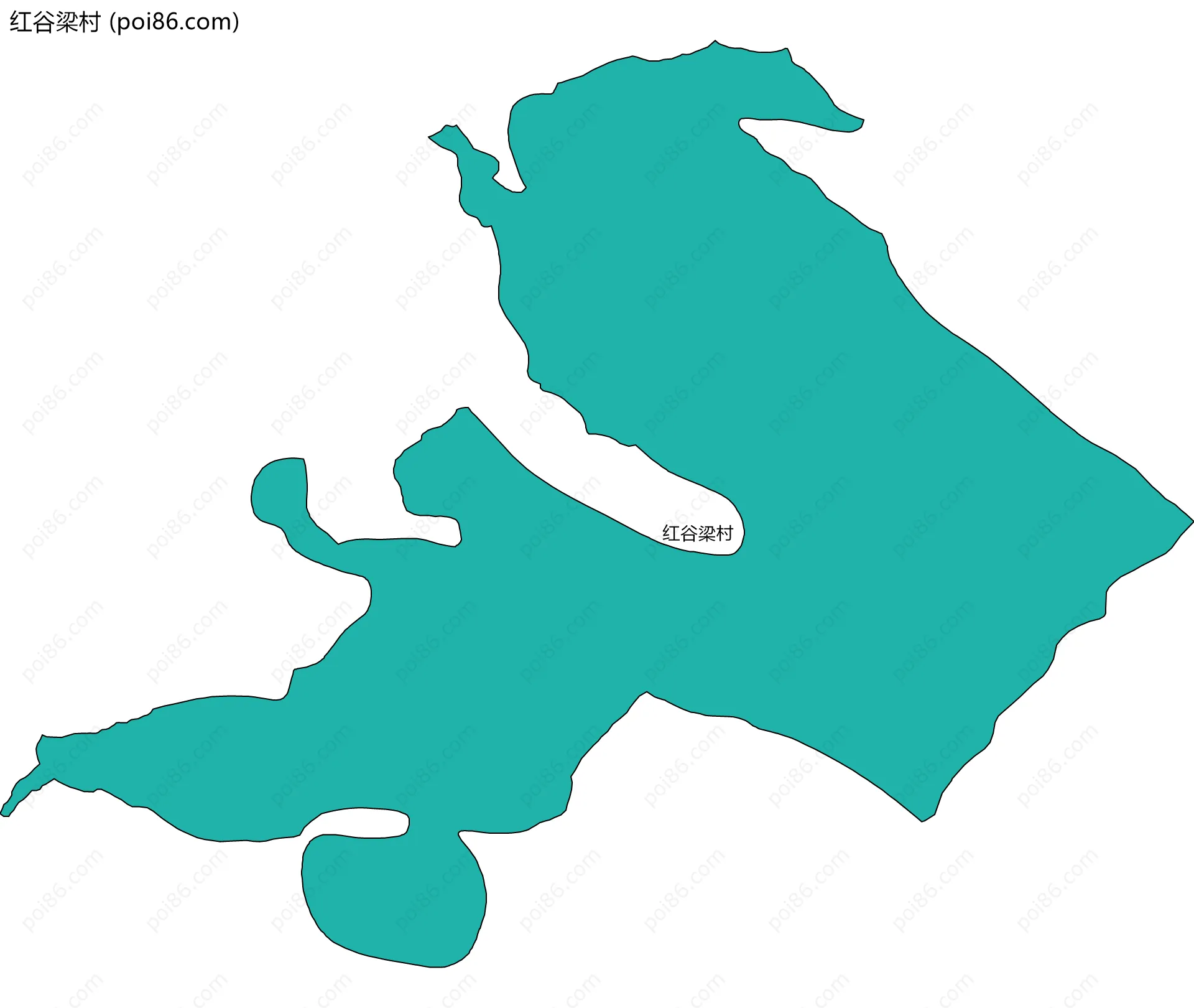 红谷梁村边界地图