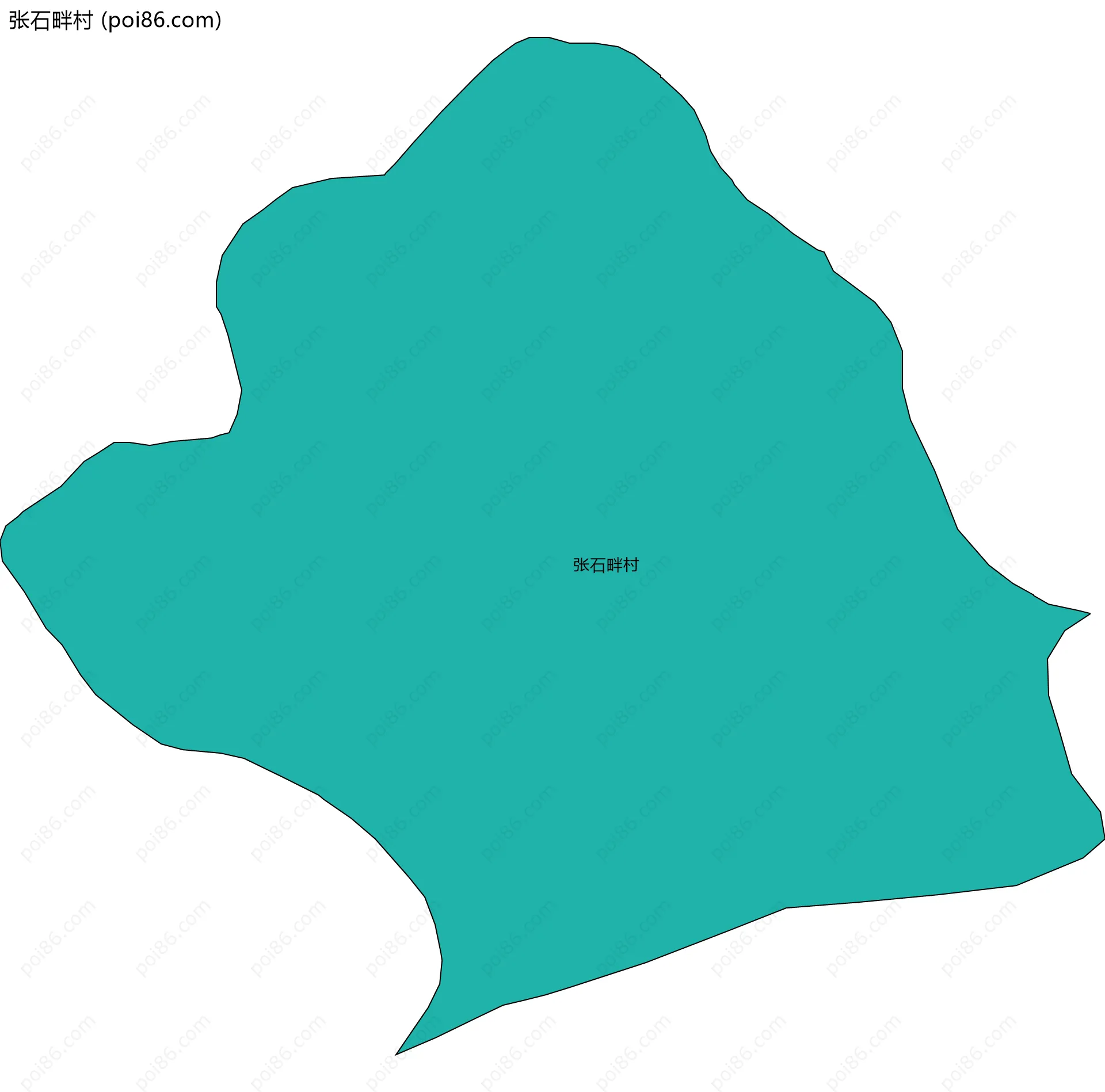 张石畔村边界地图