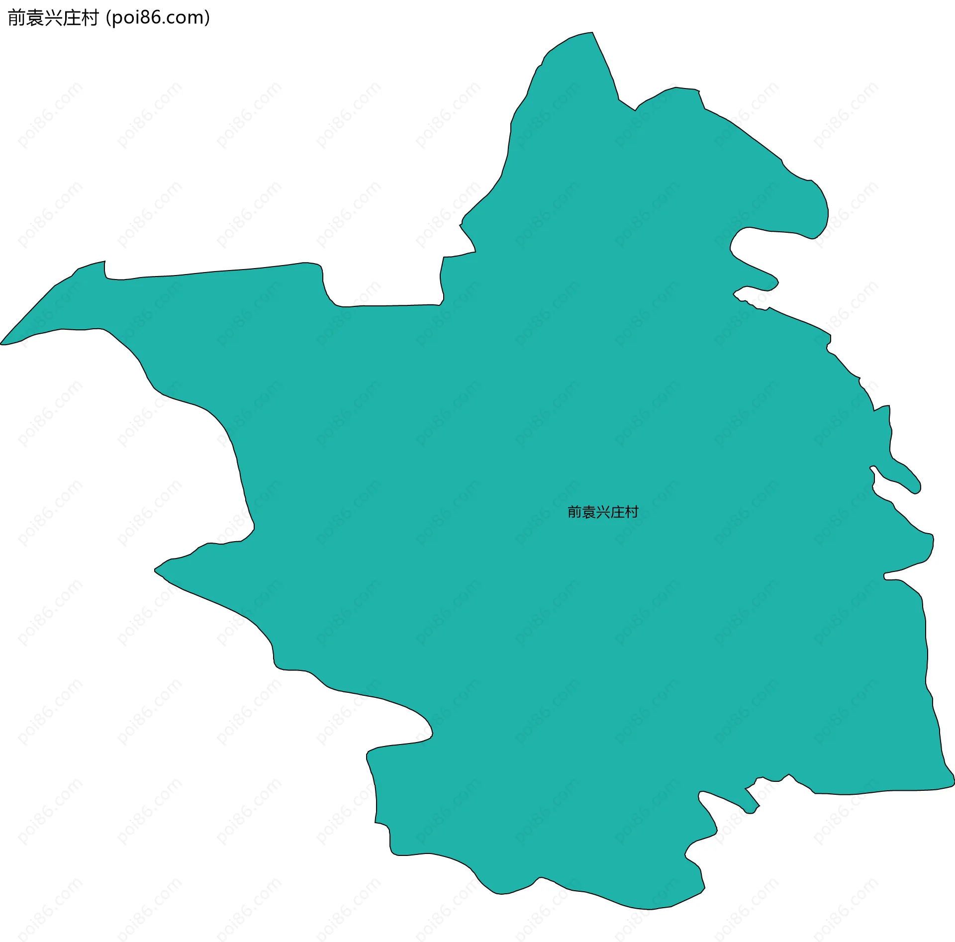 前袁兴庄村边界地图