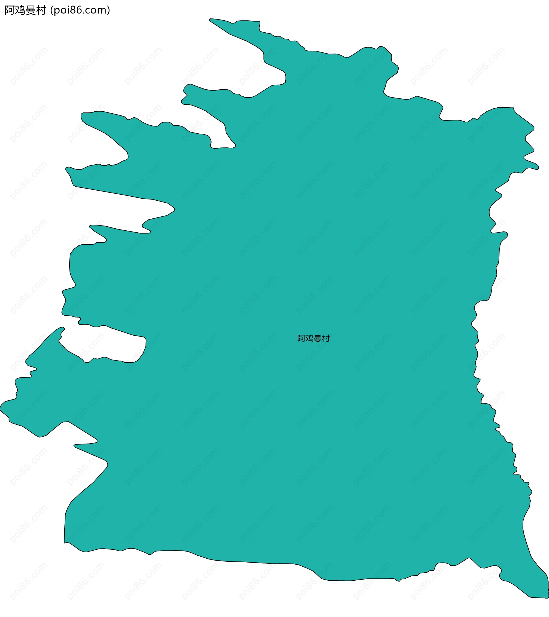 阿鸡曼村边界地图