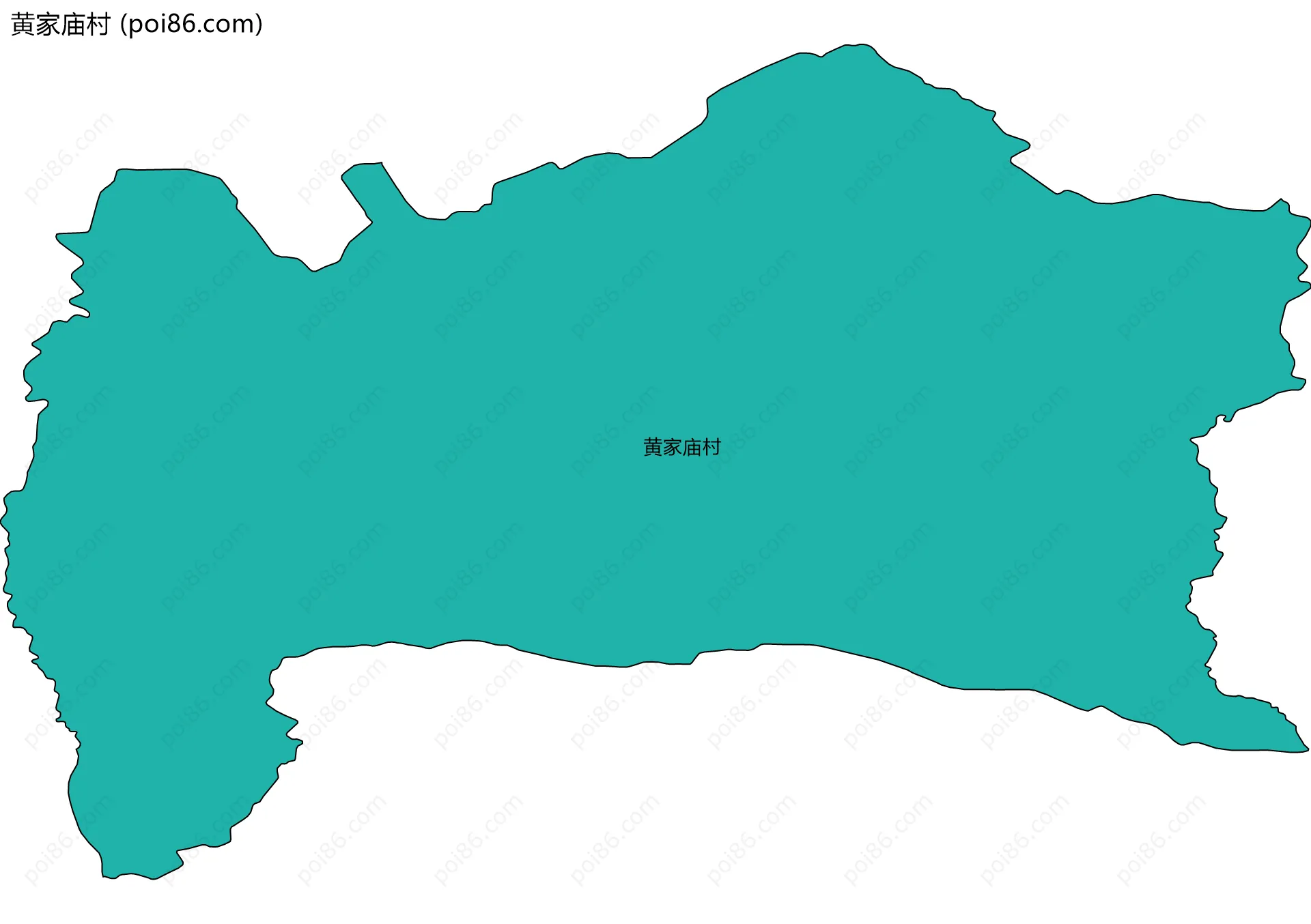 黄家庙村边界地图