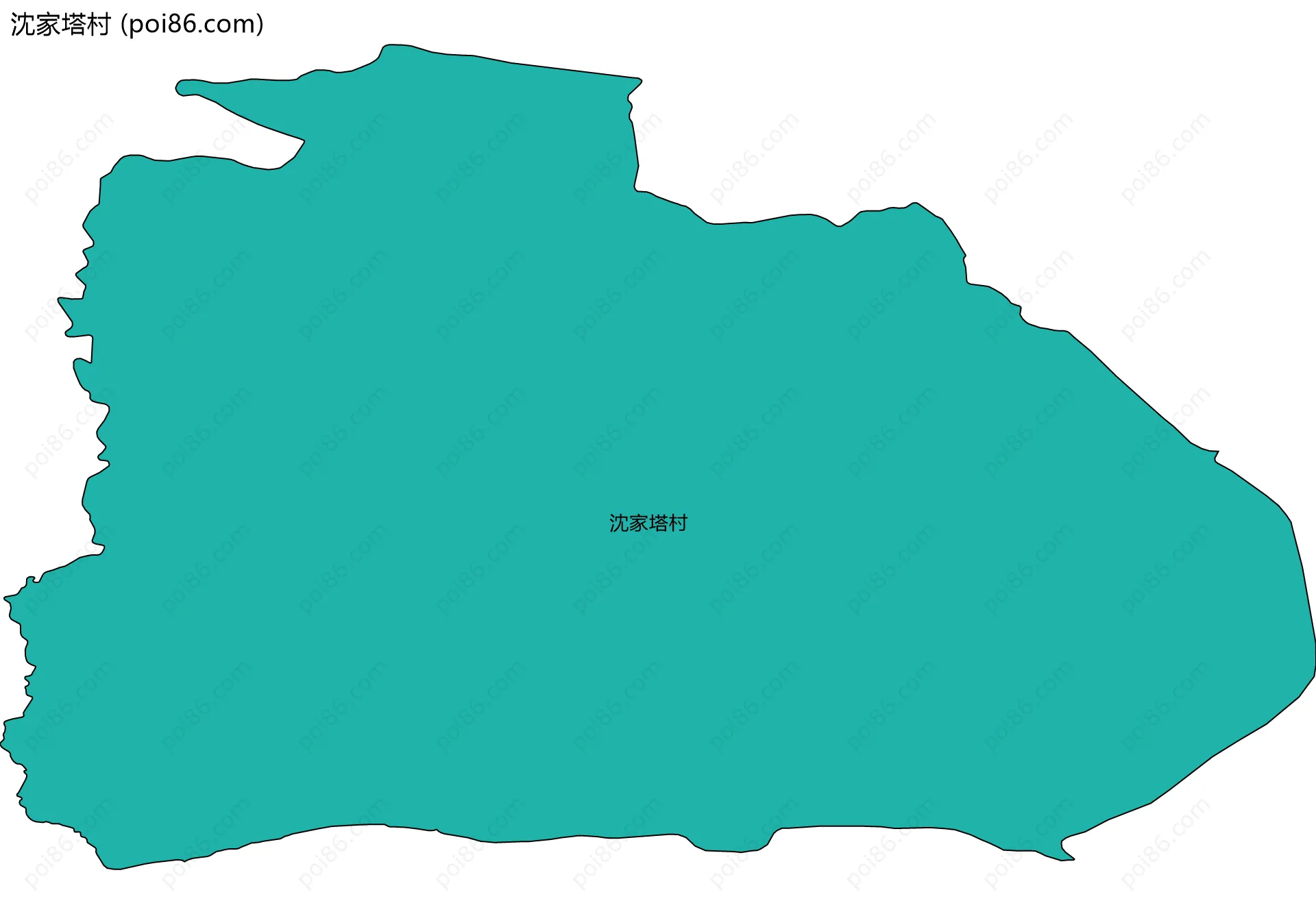 沈家塔村边界地图