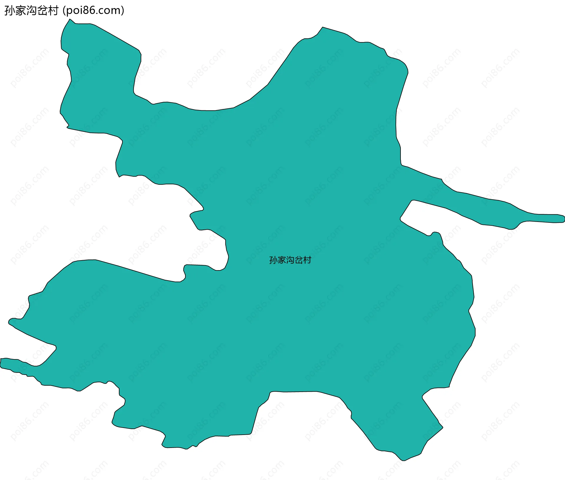 孙家沟岔村边界地图