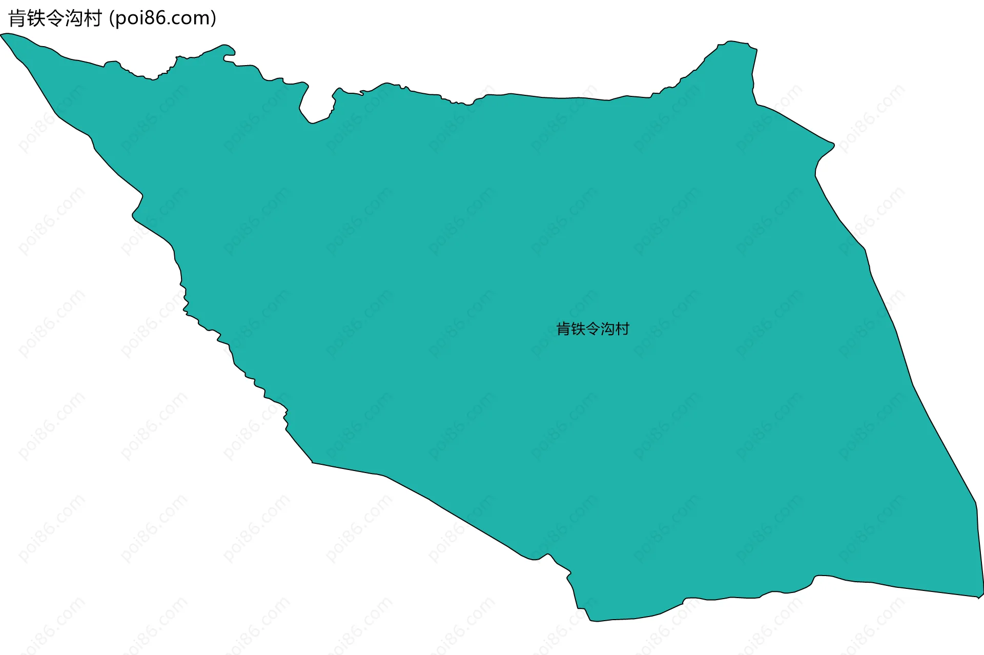 肯铁令沟村边界地图
