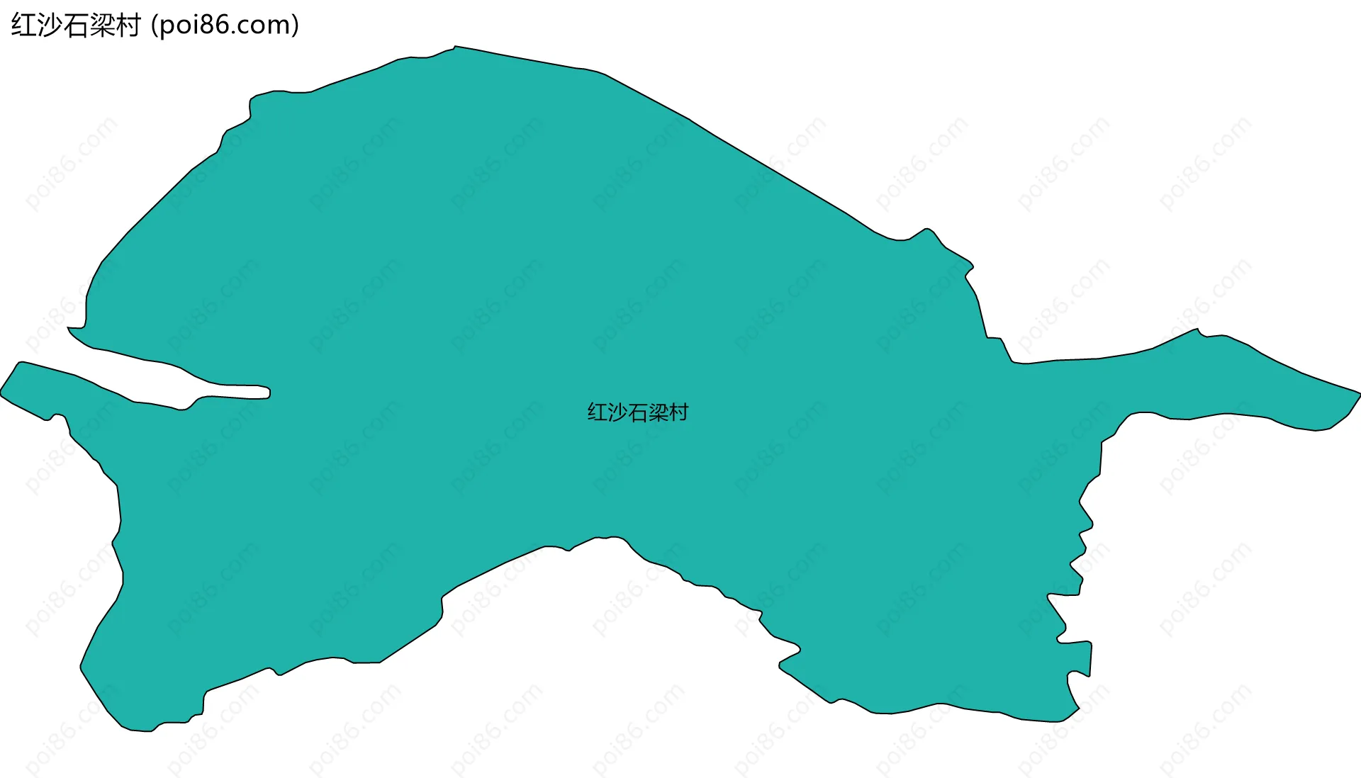 红沙石梁村边界地图