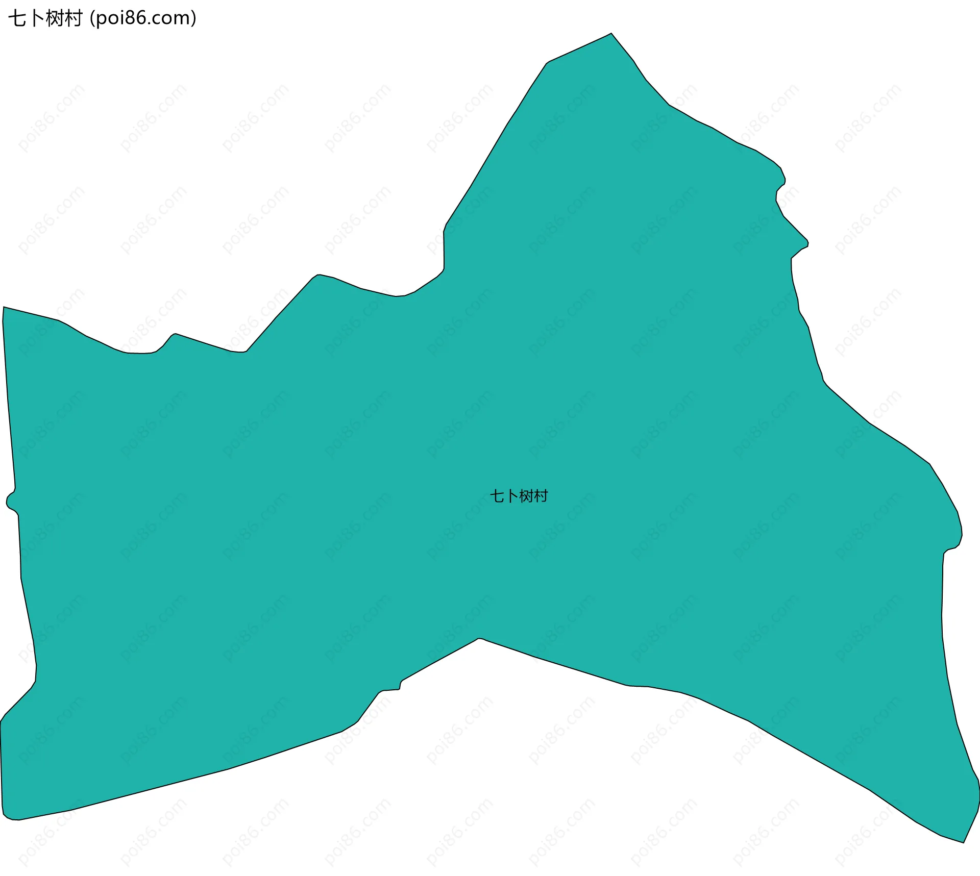 七卜树村边界地图