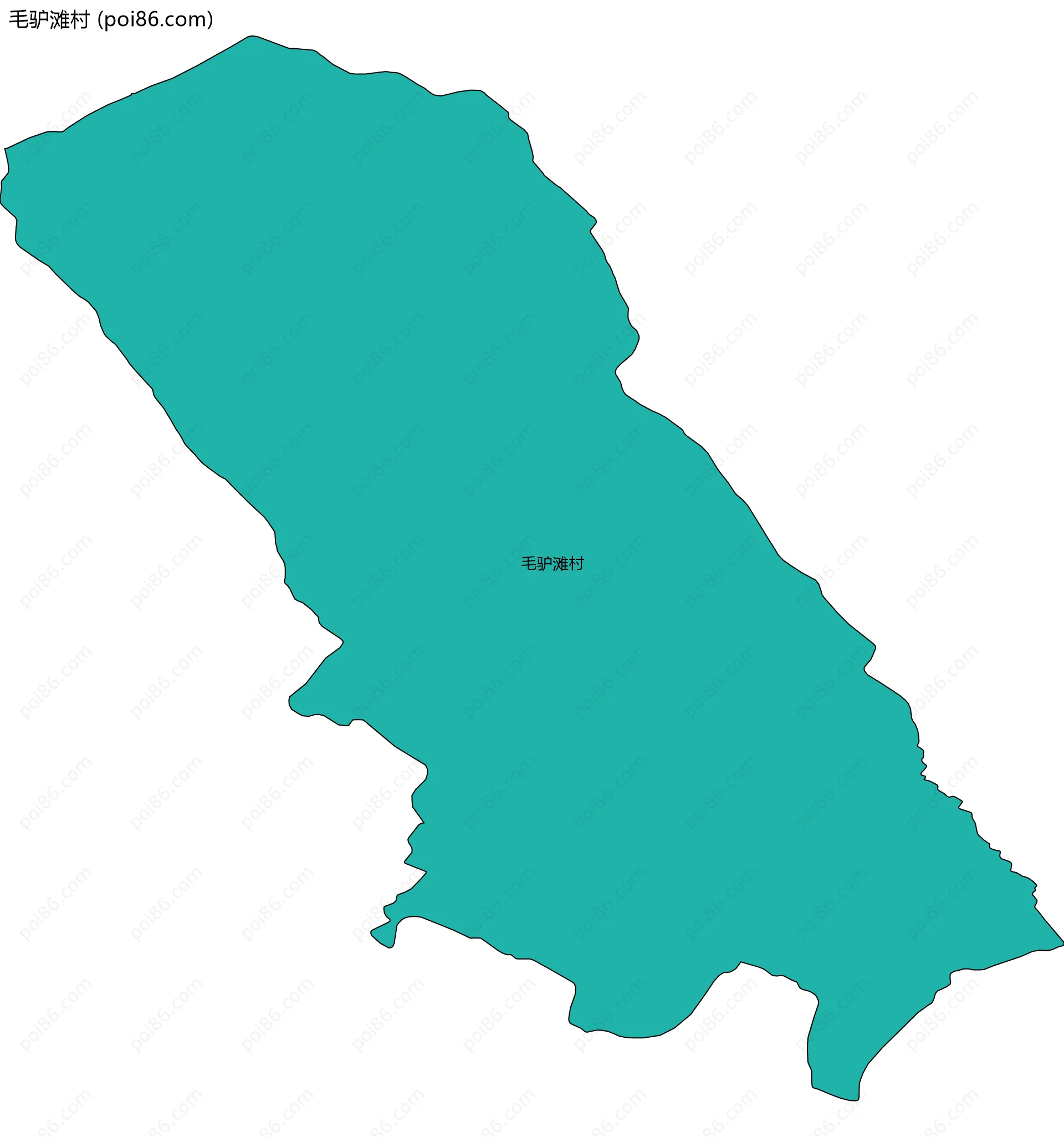 毛驴滩村边界地图
