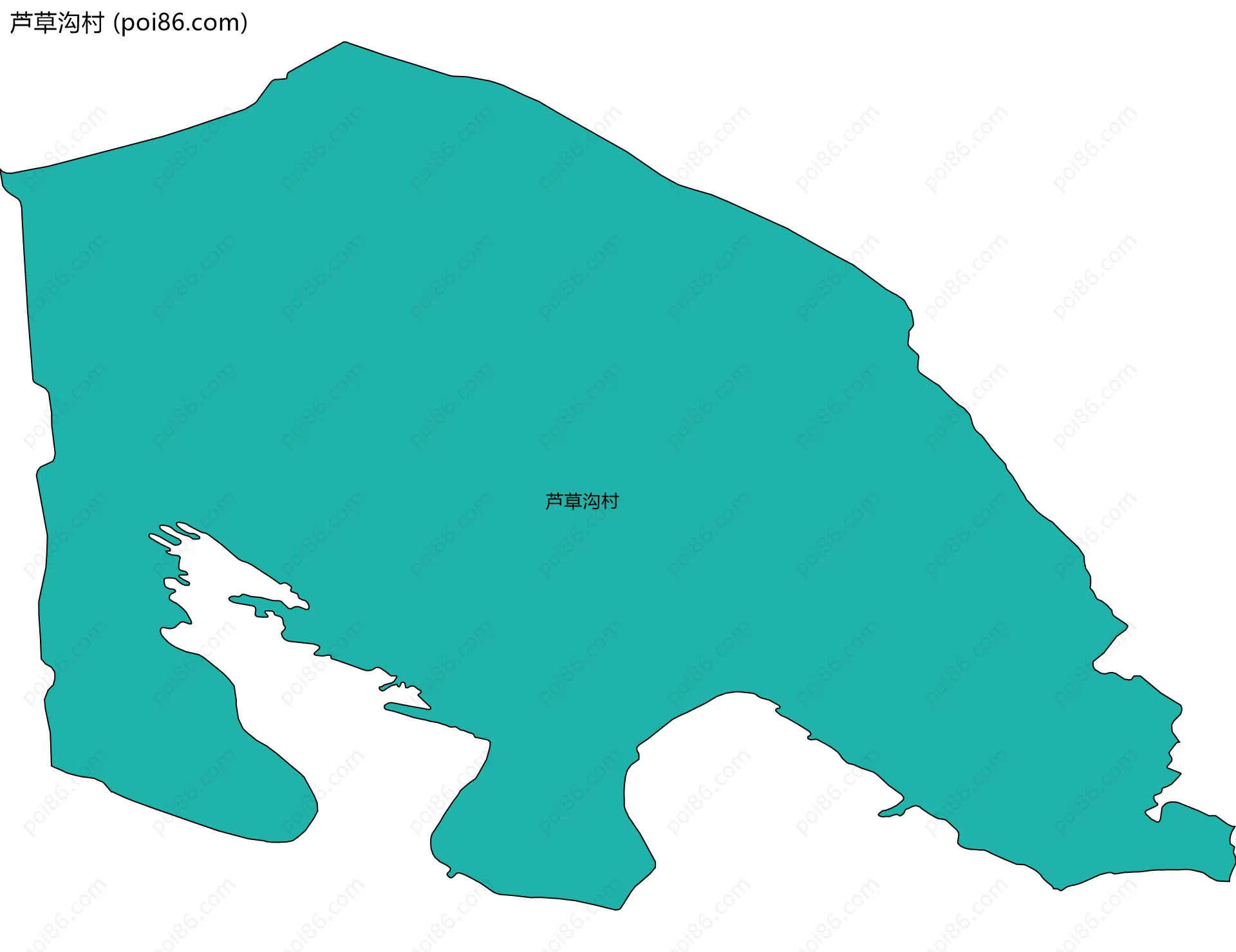 芦草沟村边界地图