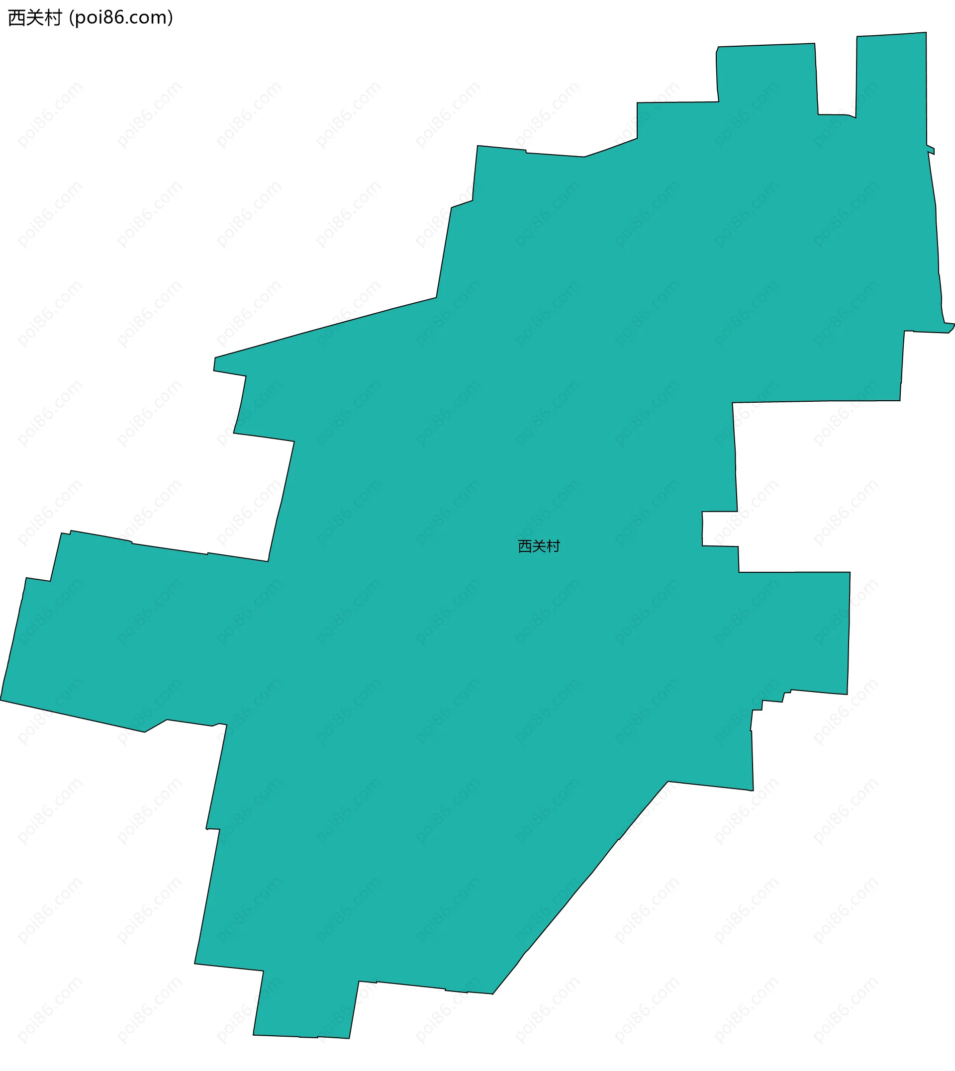 西关村边界地图