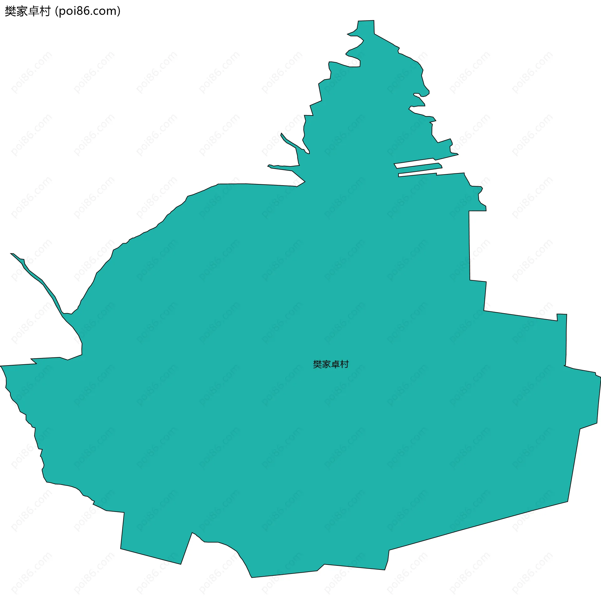 樊家卓村边界地图