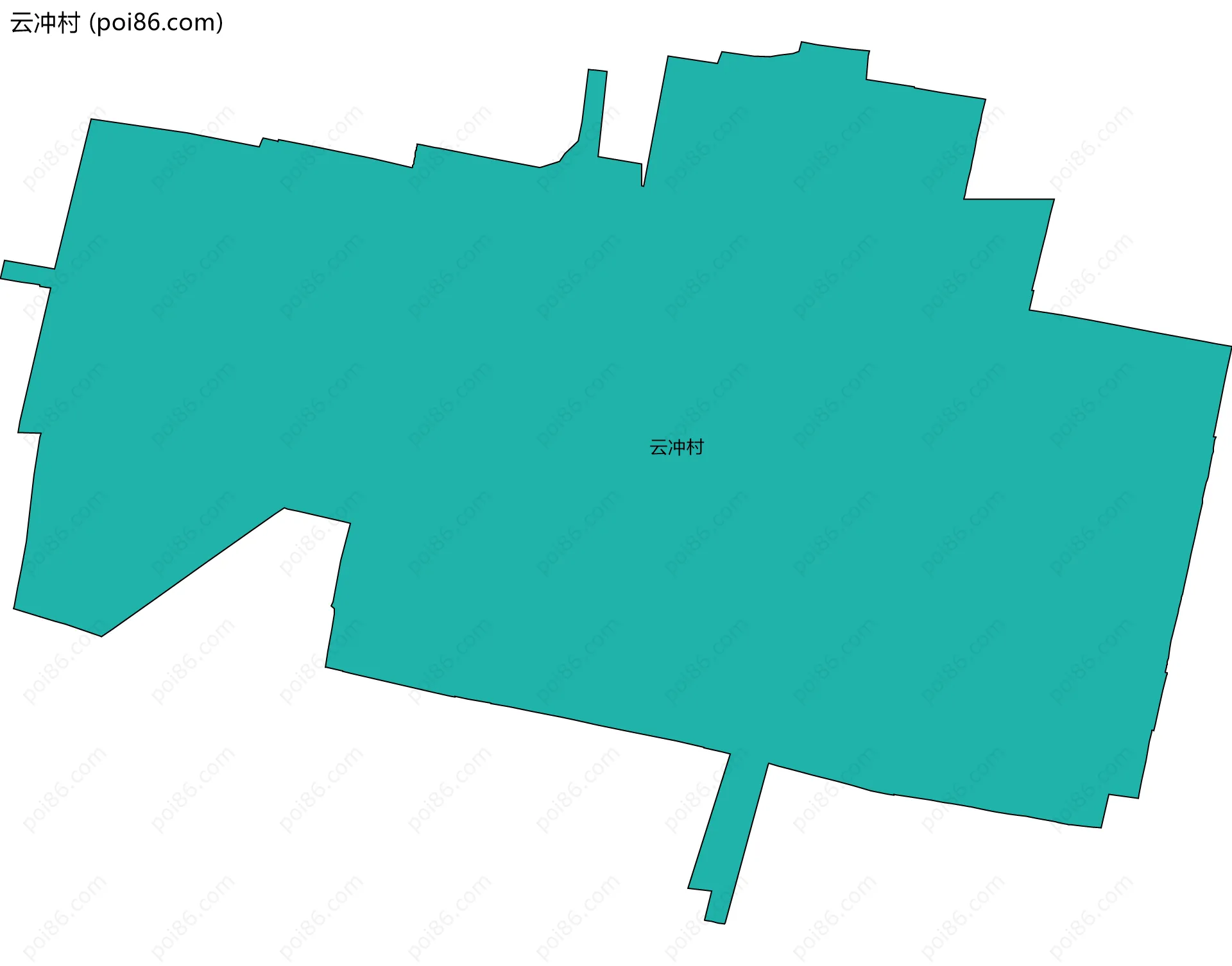 云冲村边界地图