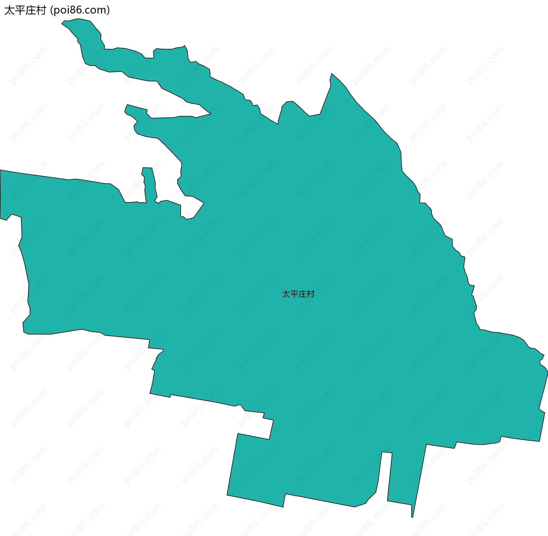 太平庄村边界地图