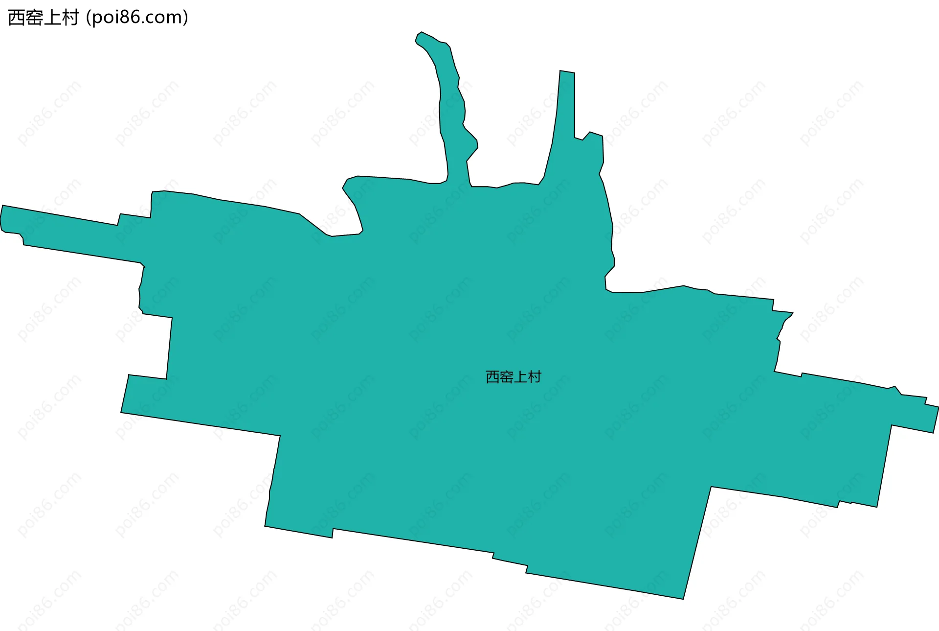 西窑上村边界地图