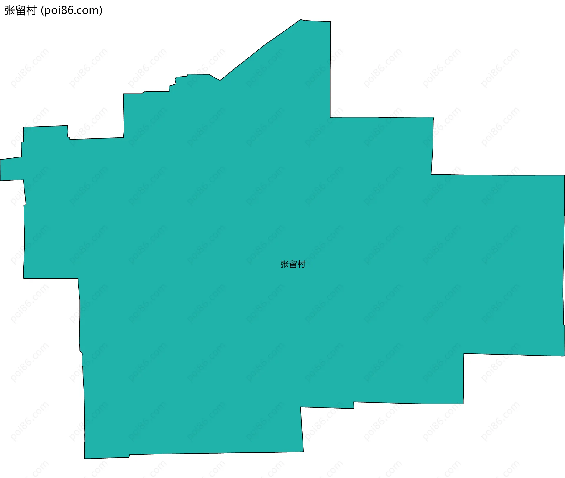 张留村边界地图