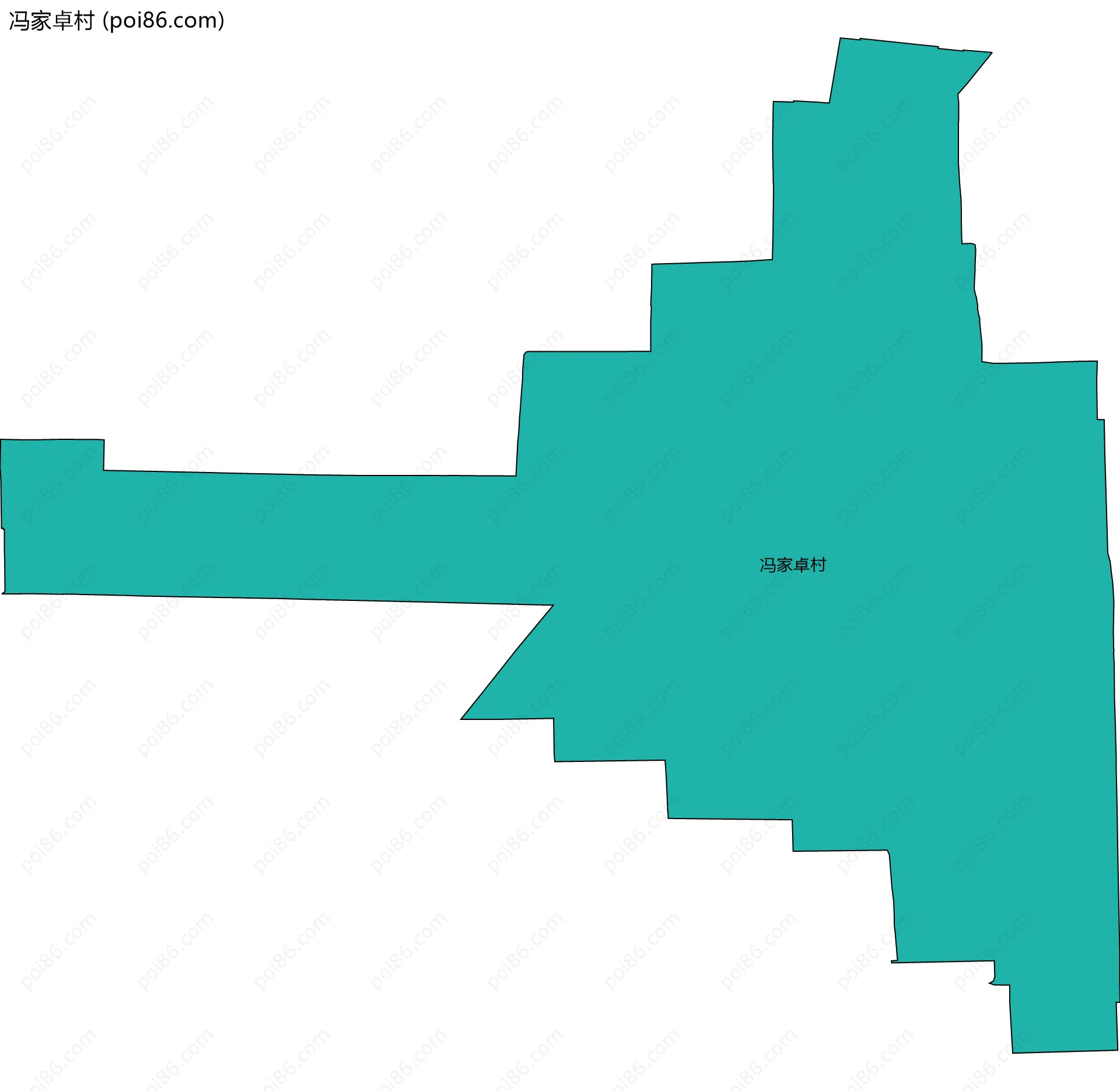 冯家卓村边界地图