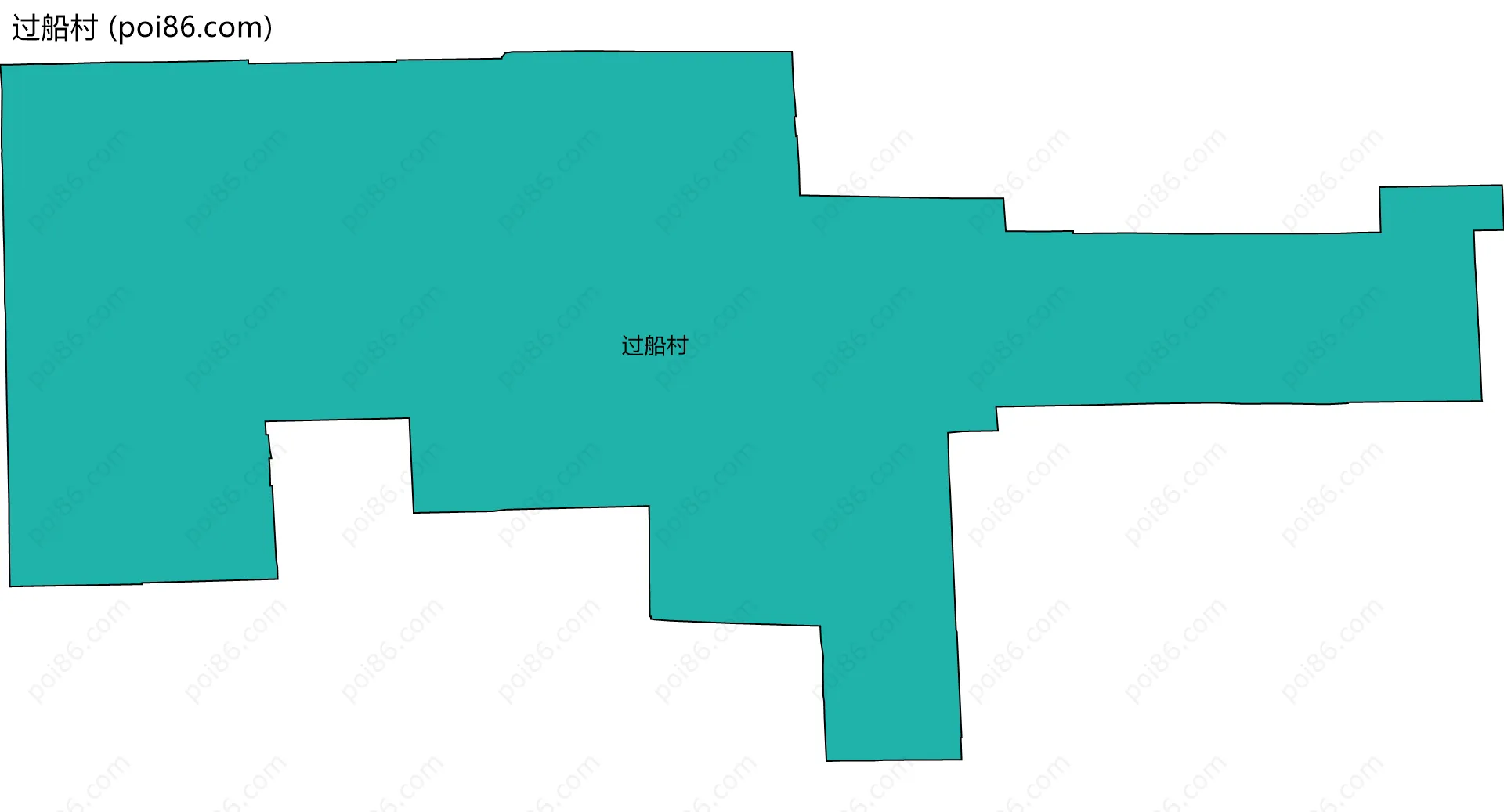 过船村边界地图