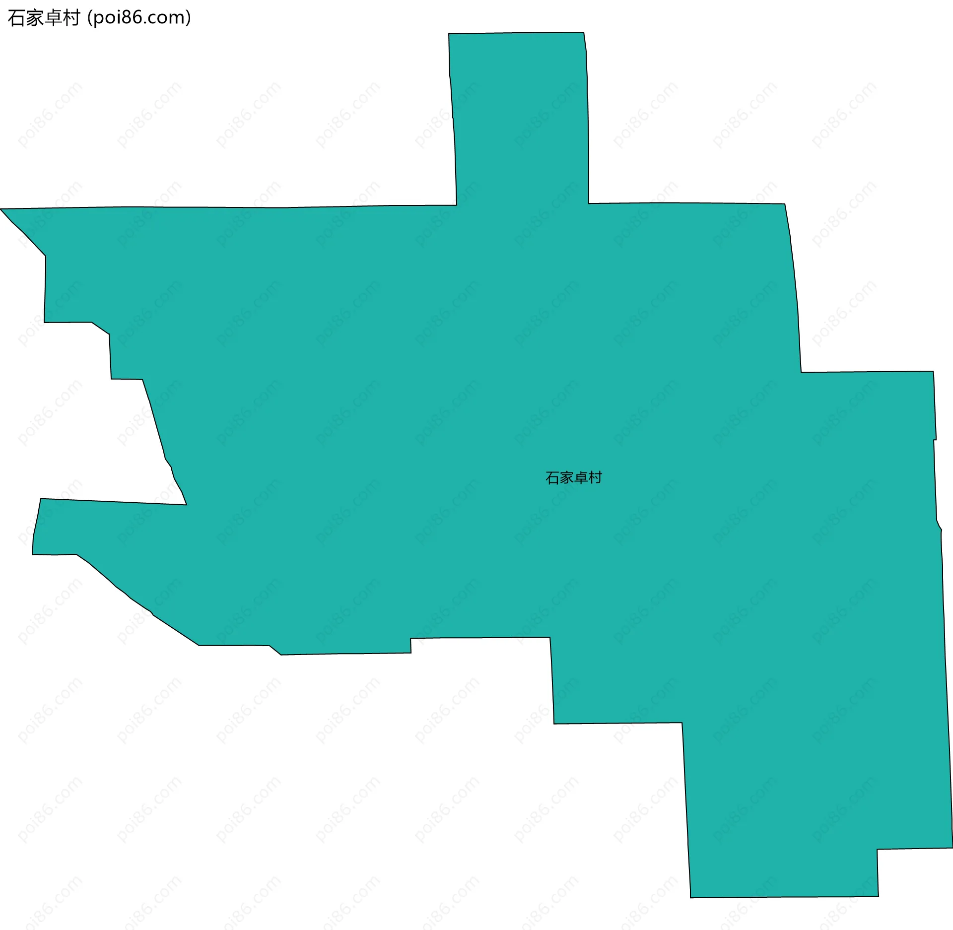 石家卓村边界地图