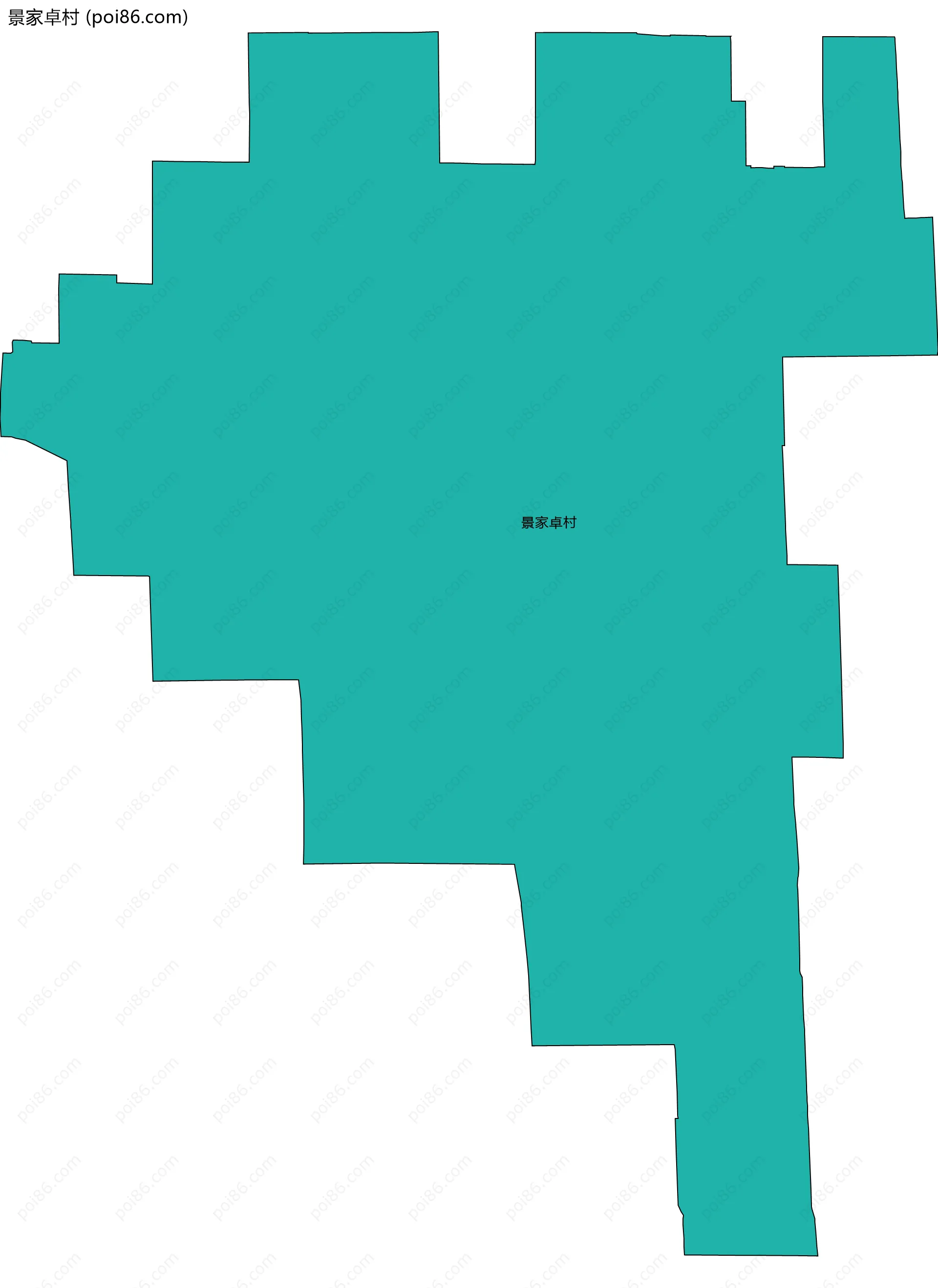 景家卓村边界地图