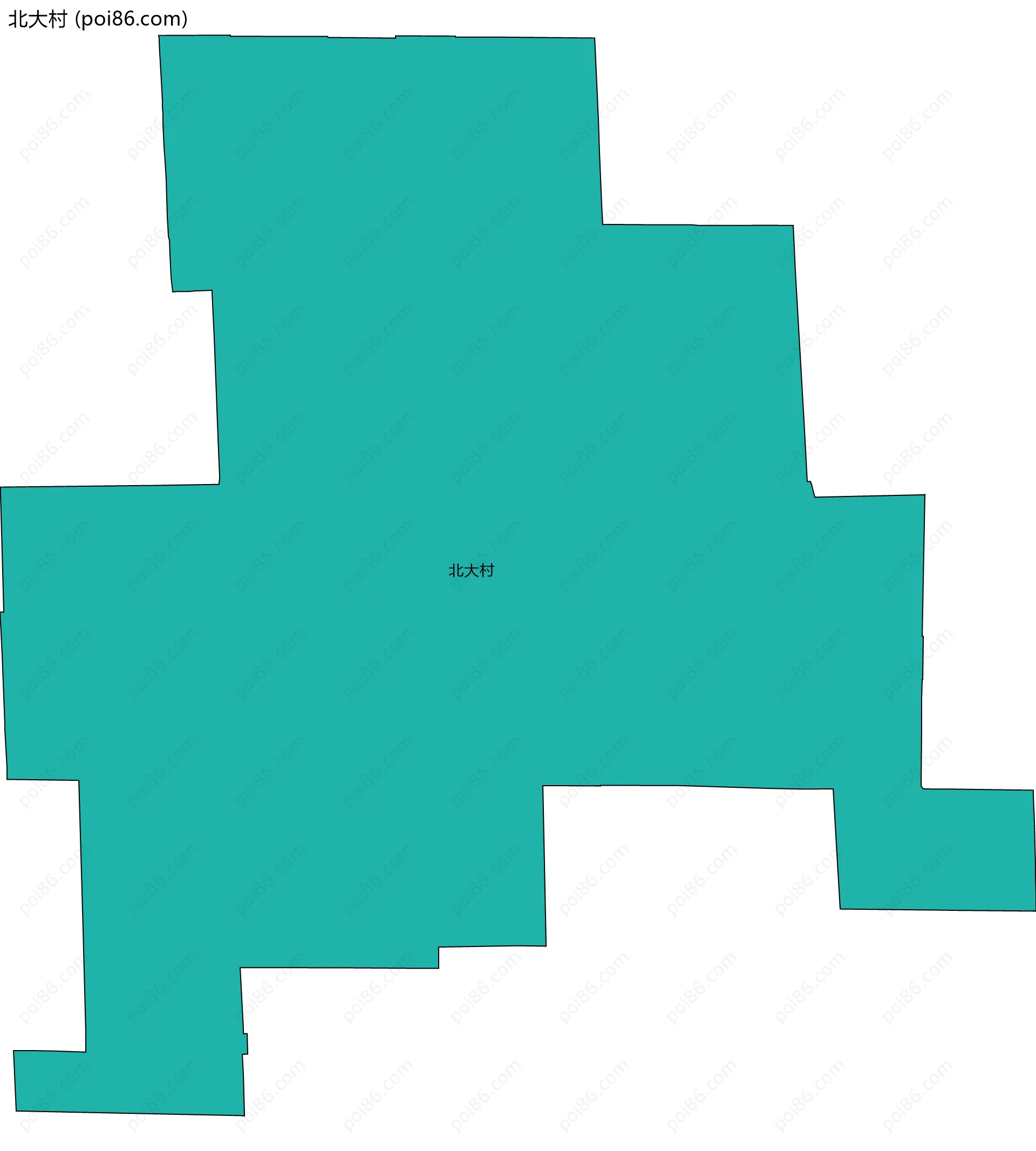 北大村边界地图
