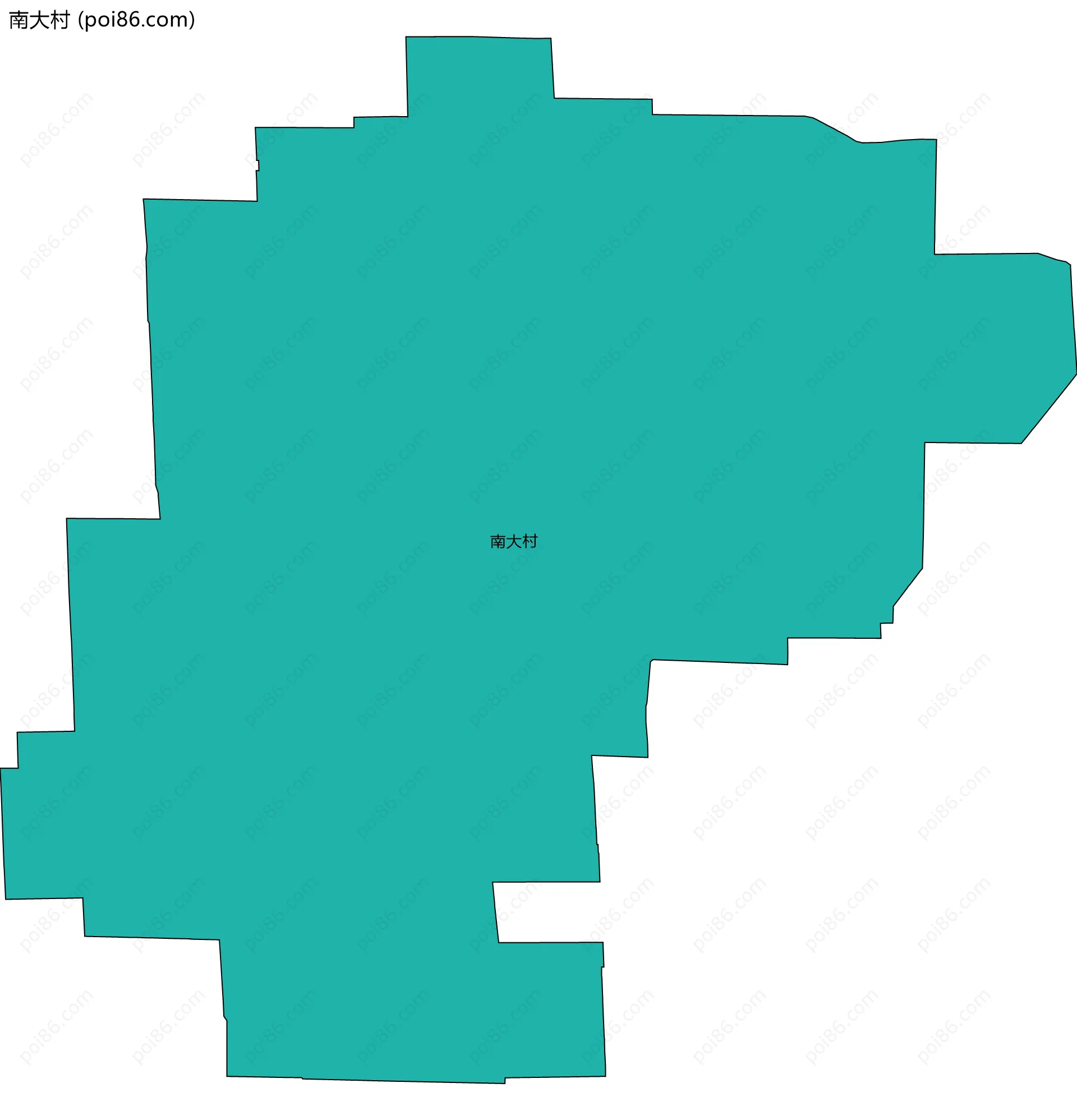 南大村边界地图