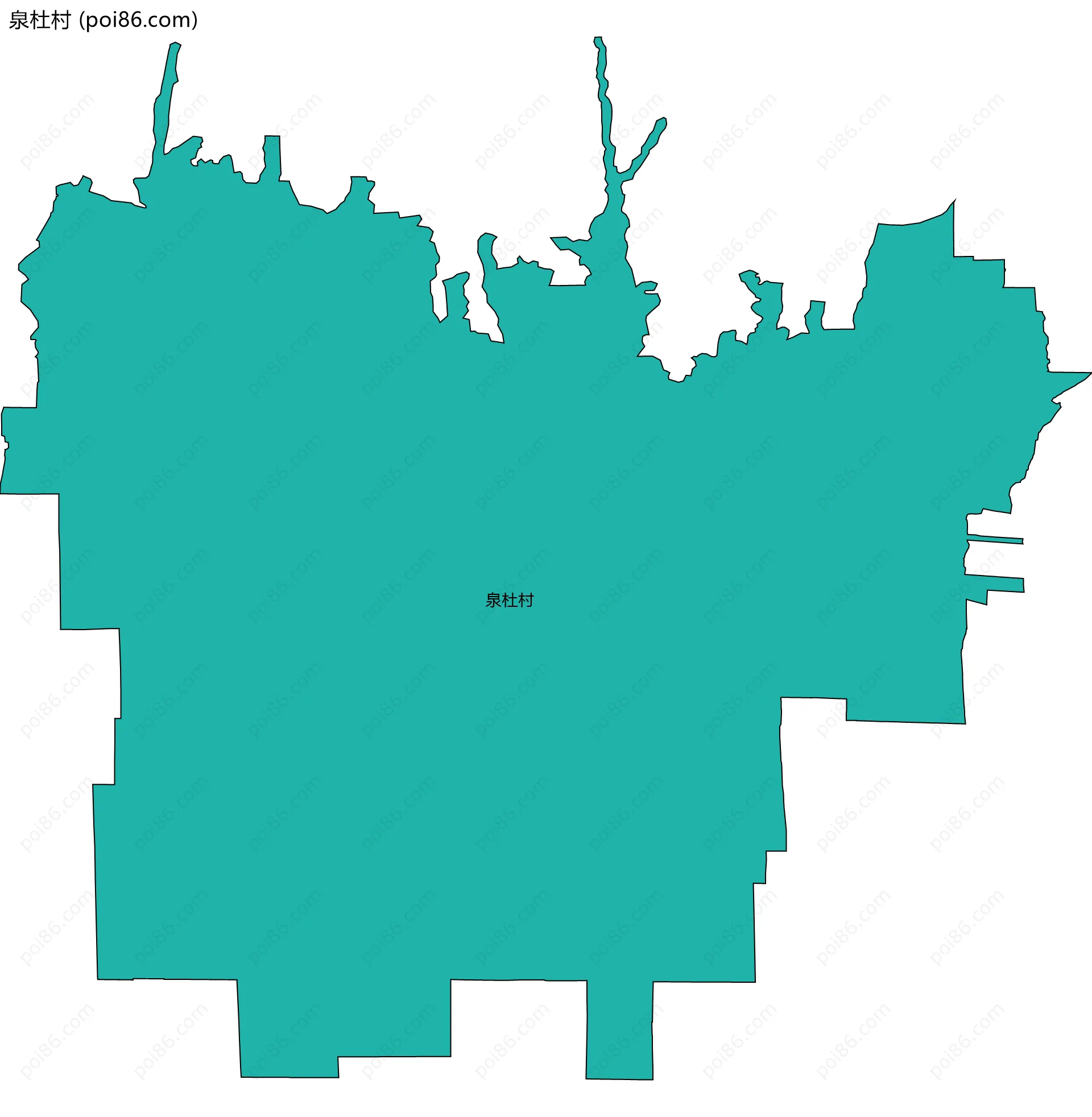 泉杜村边界地图