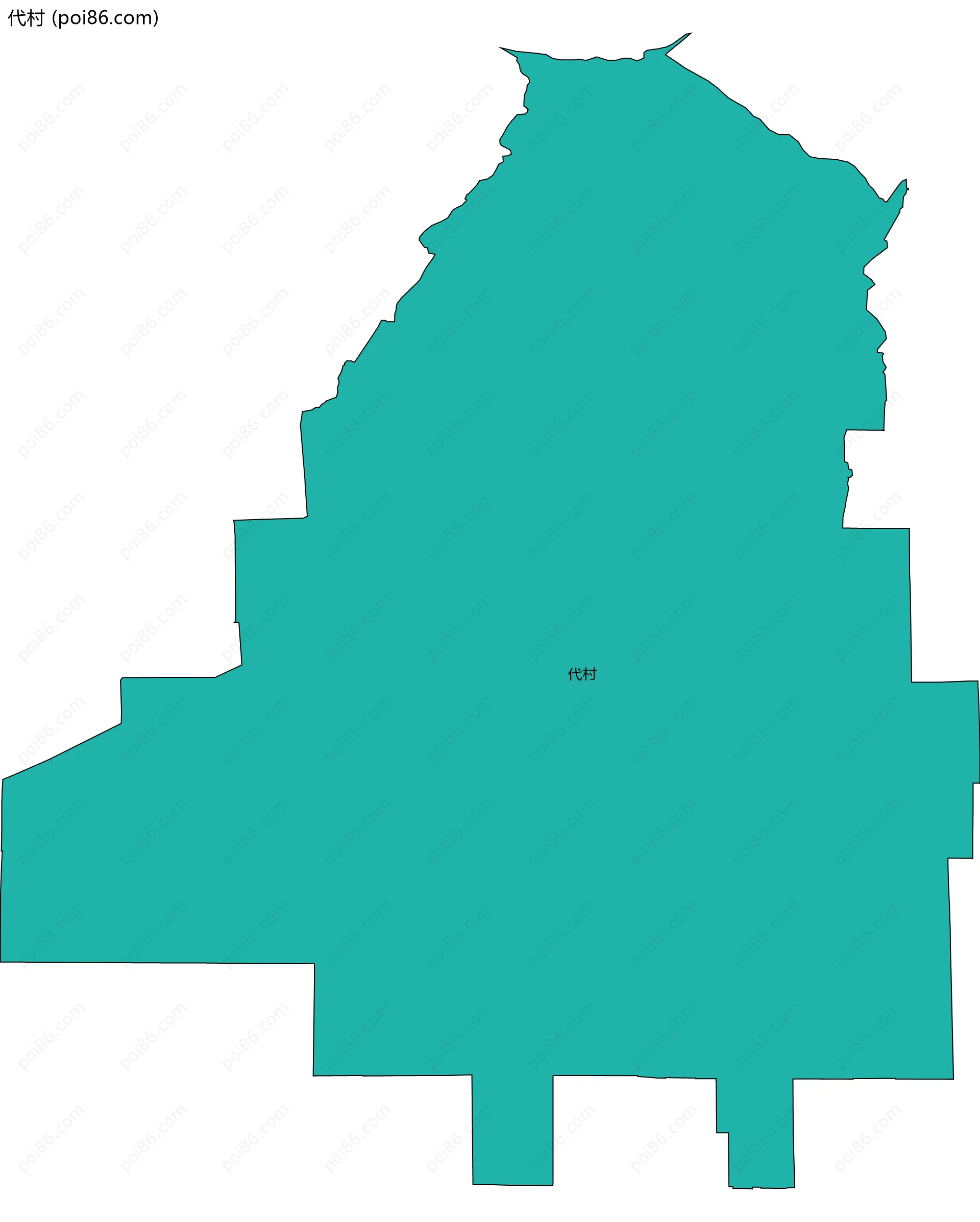 代村边界地图