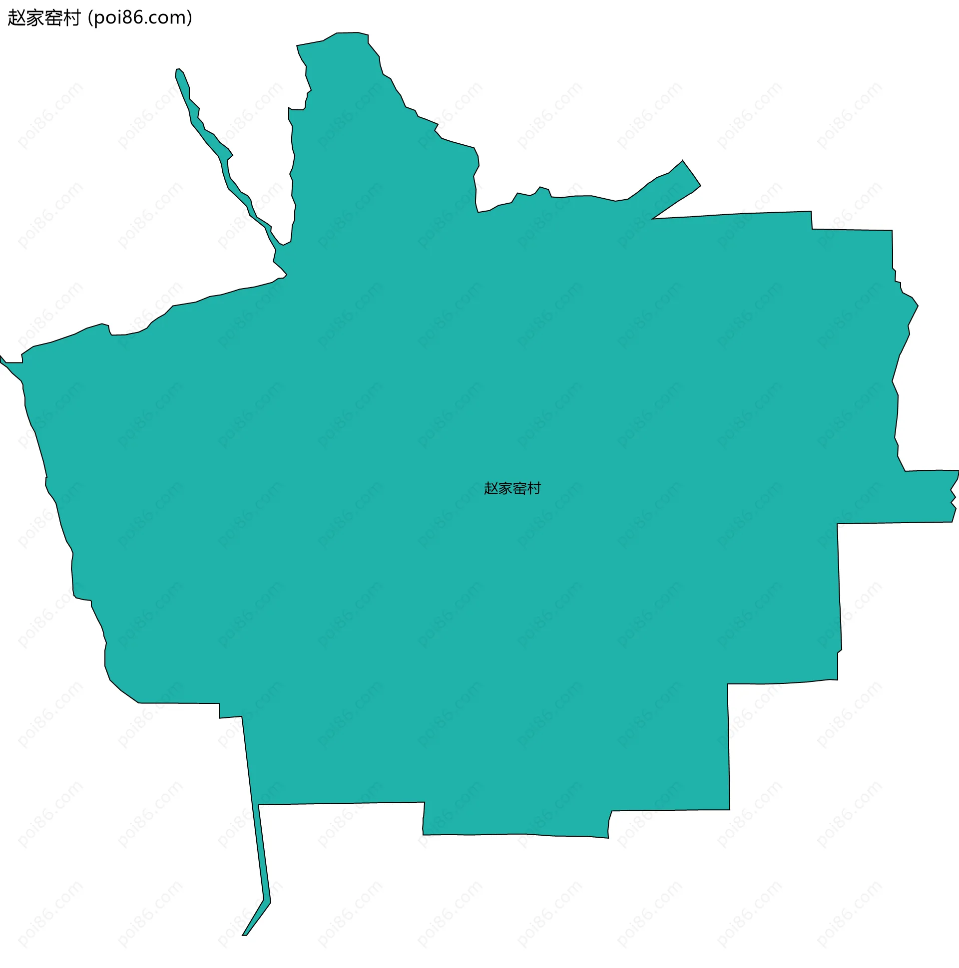 赵家窑村边界地图