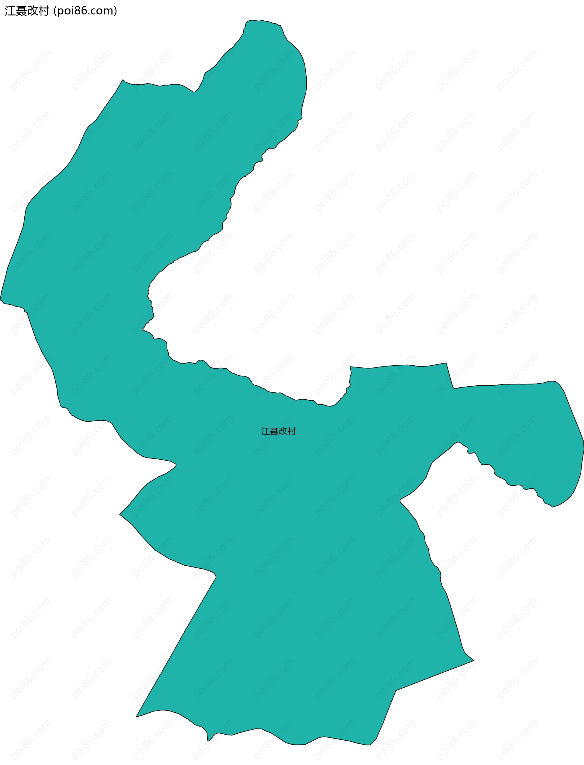 江聂改村边界地图