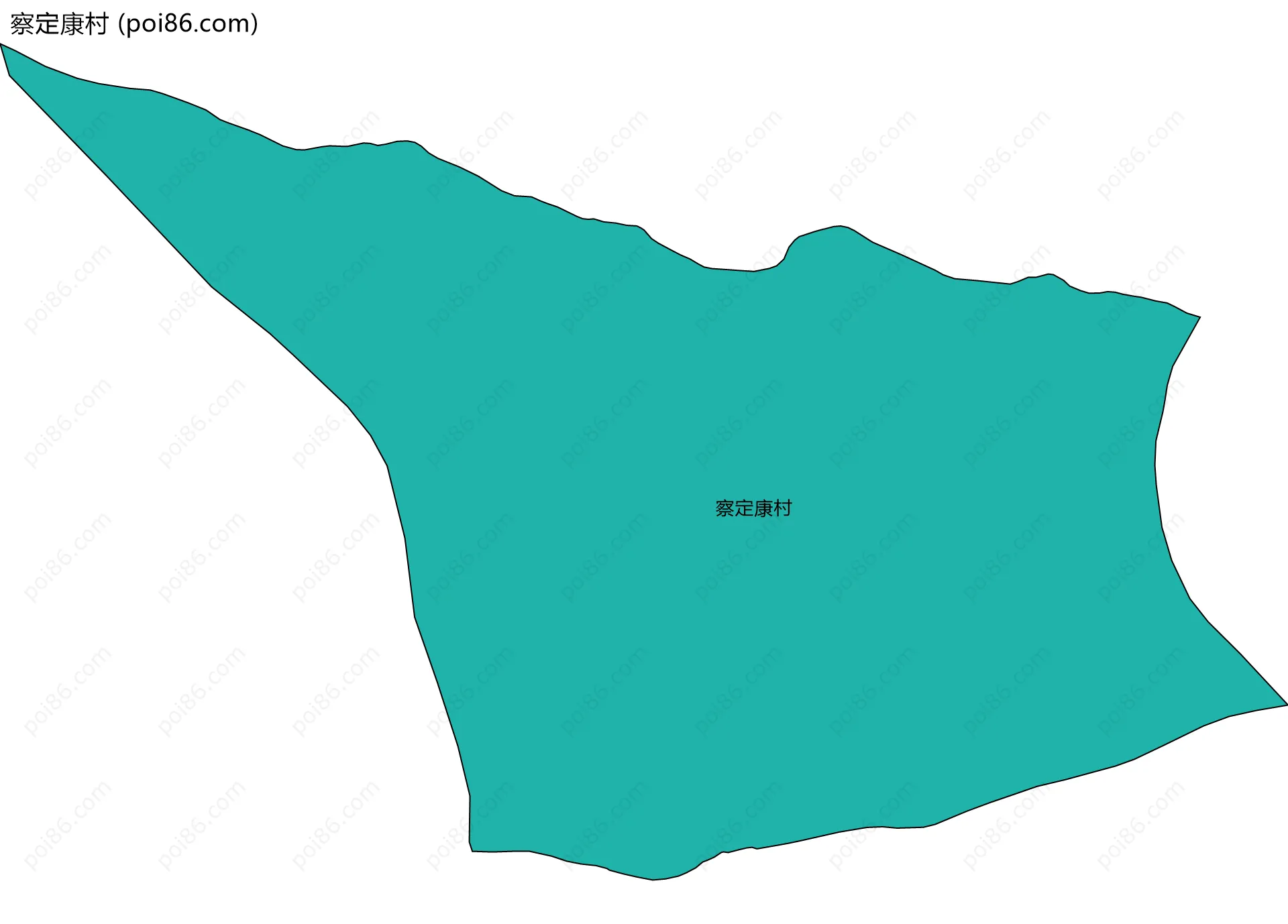 察定康村边界地图