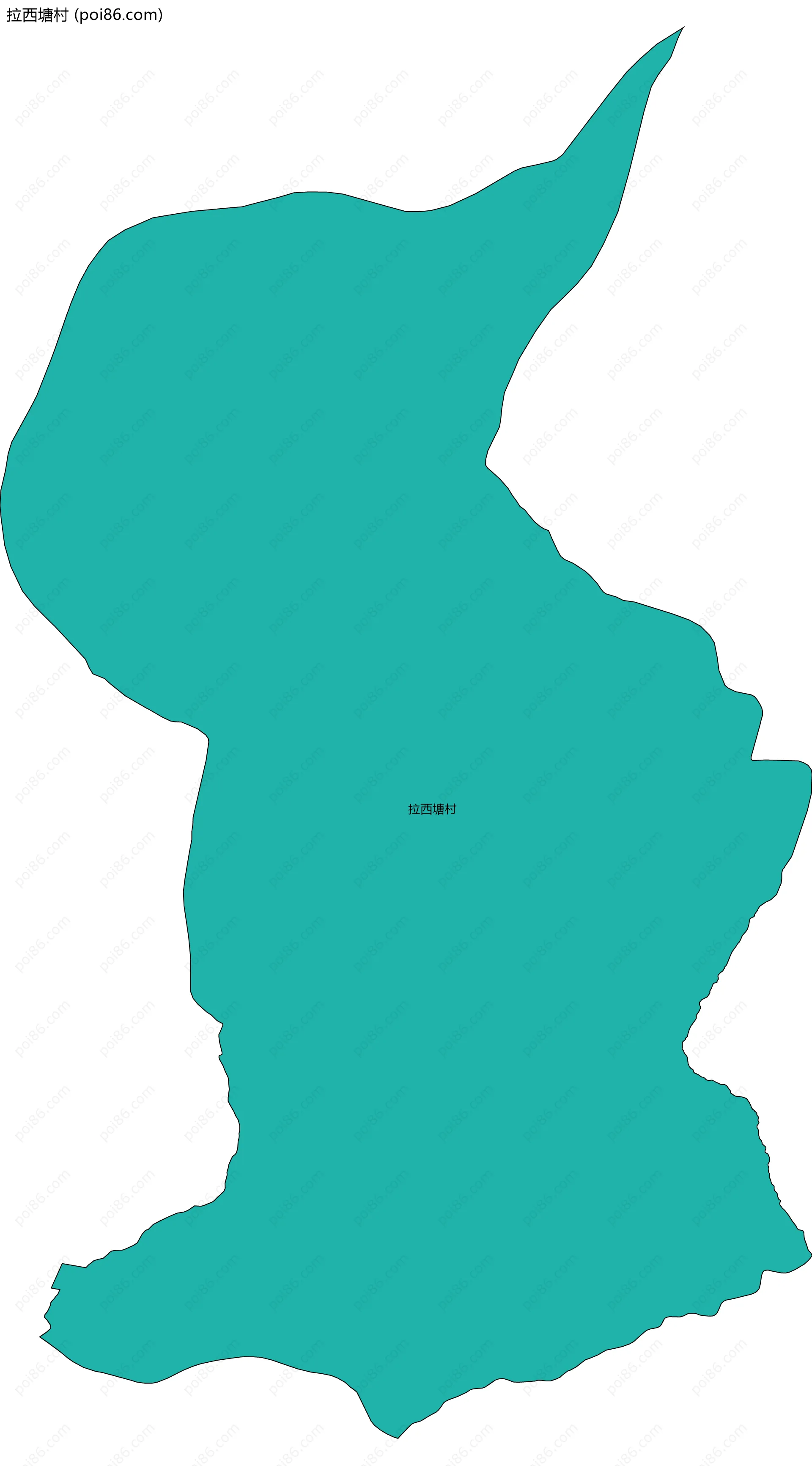 拉西塘村边界地图
