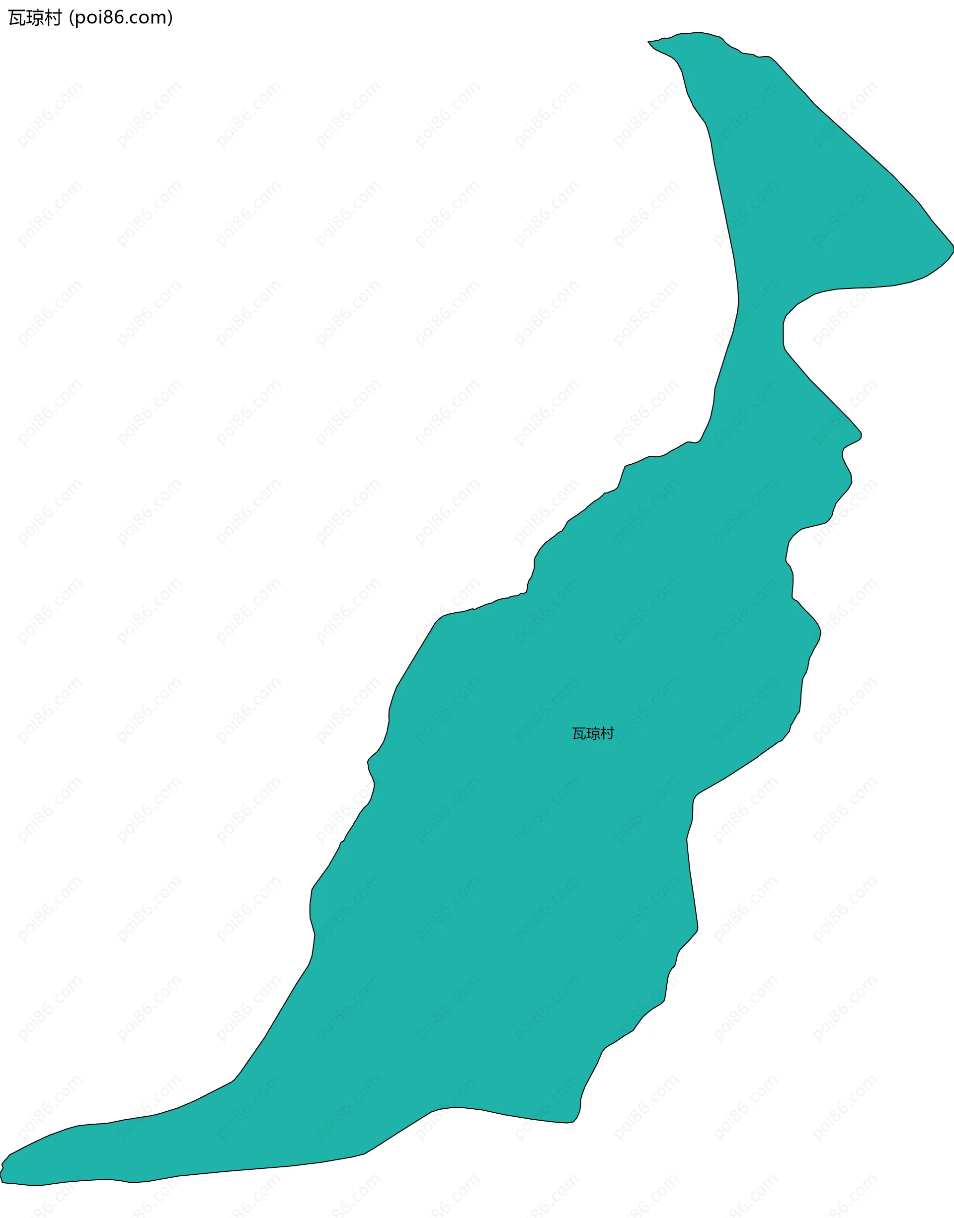 瓦琼村边界地图