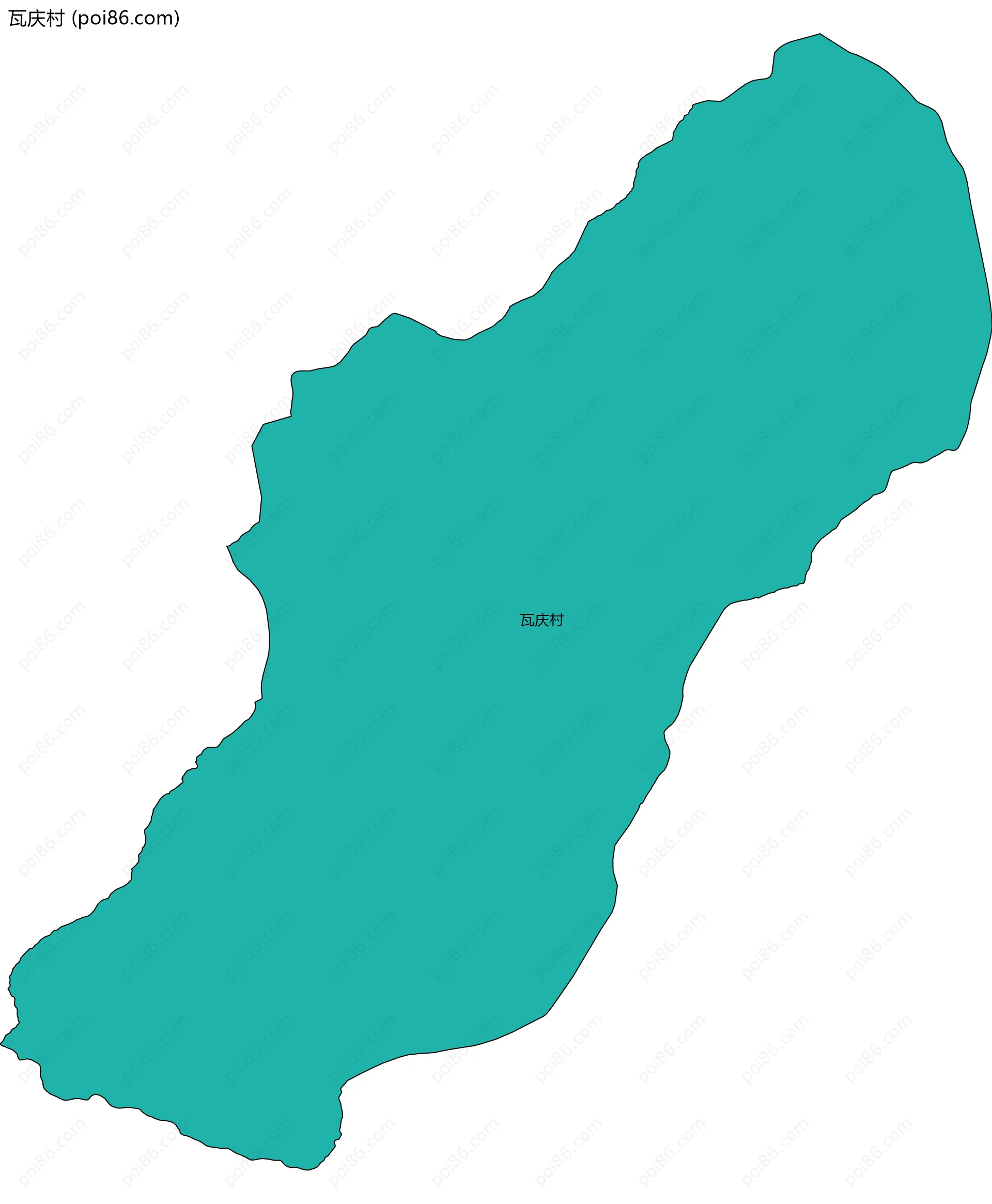 瓦庆村边界地图