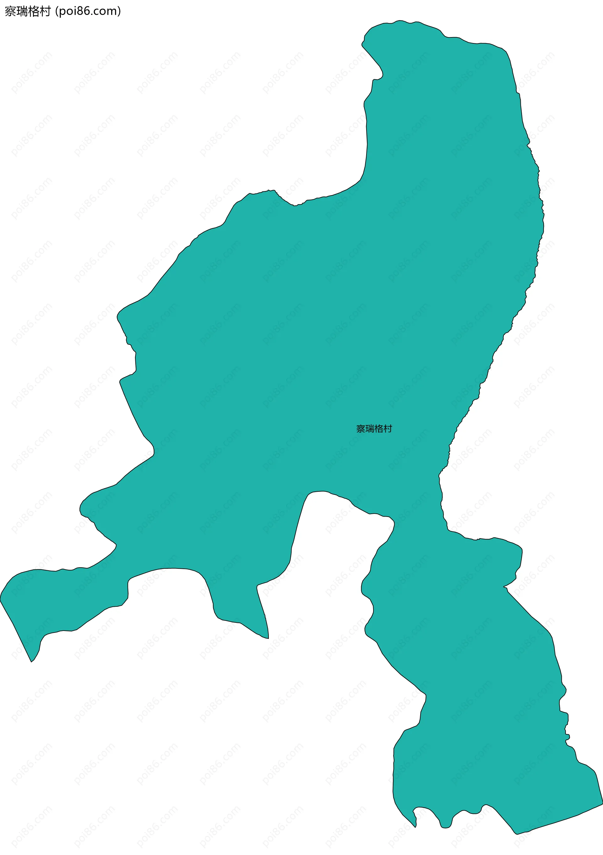 察瑞格村边界地图