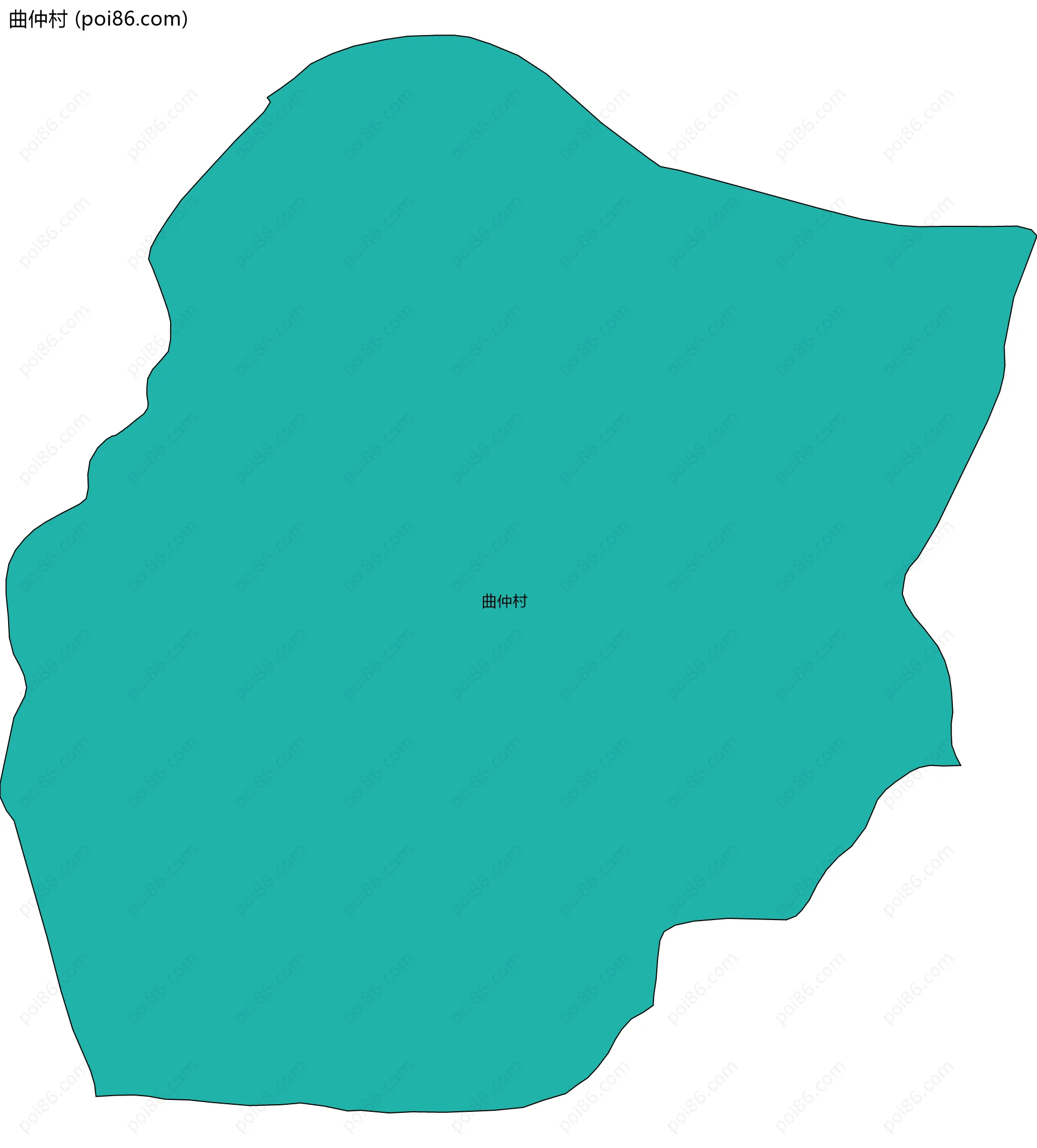 曲仲村边界地图