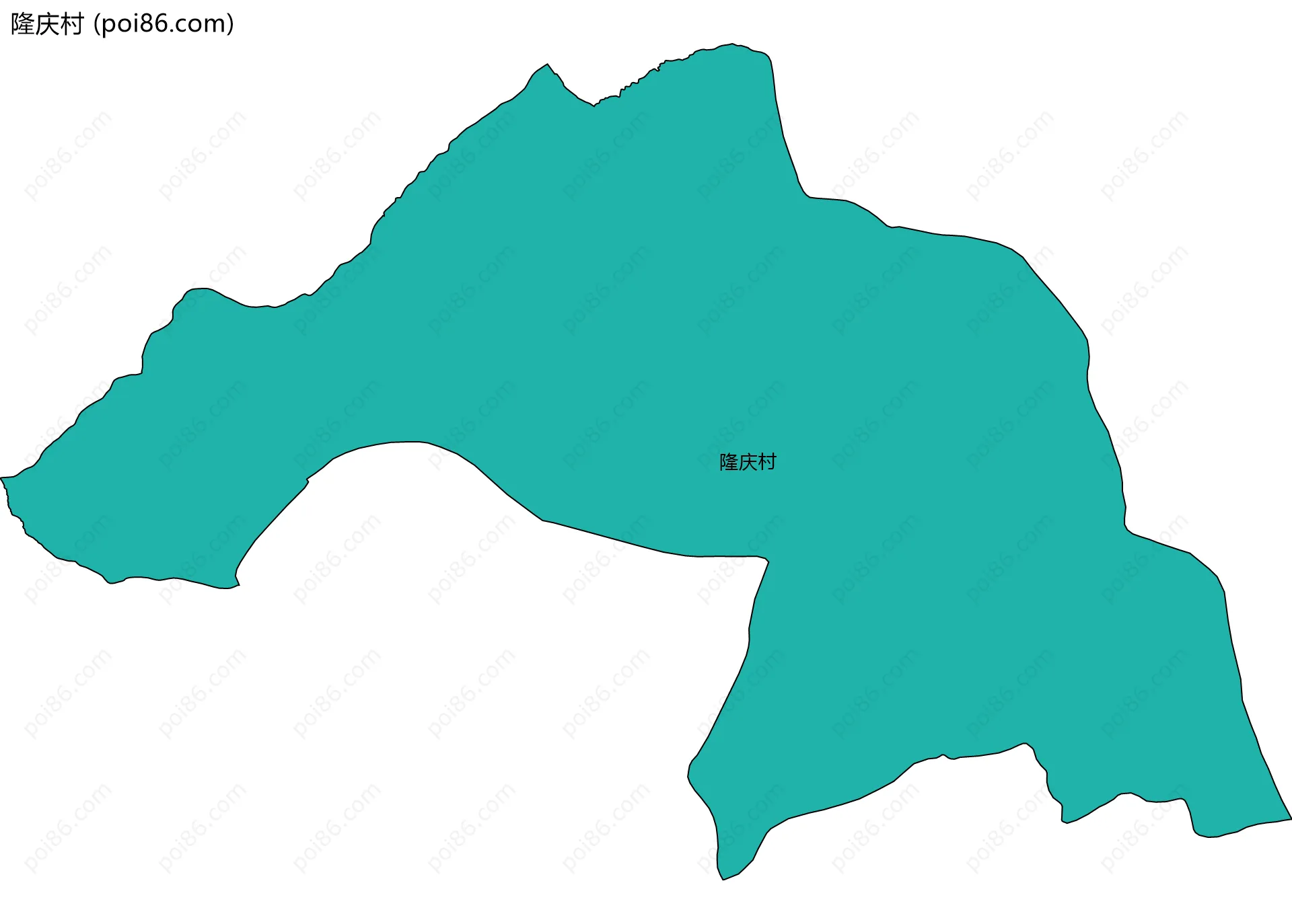 隆庆村边界地图