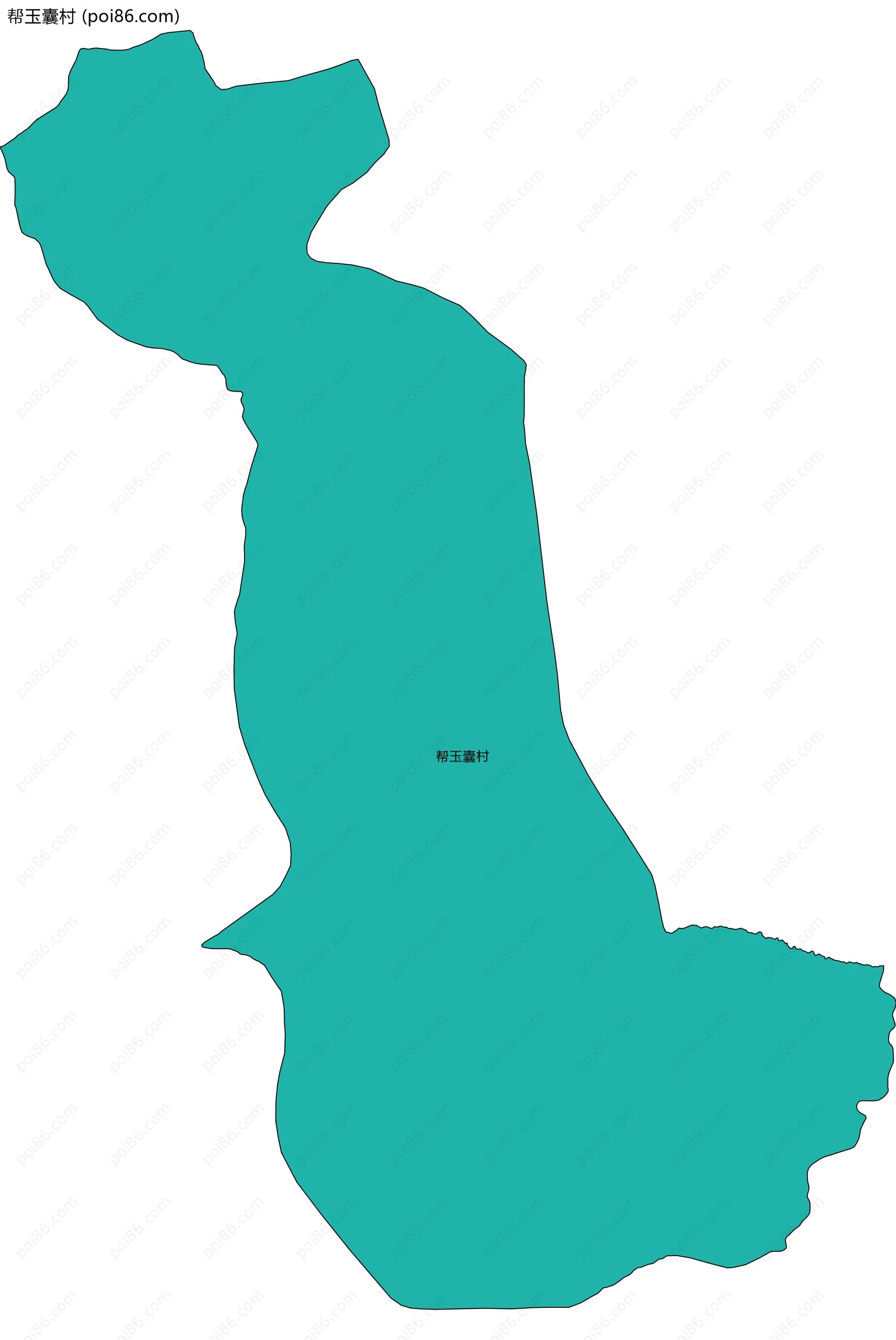 帮玉囊村边界地图