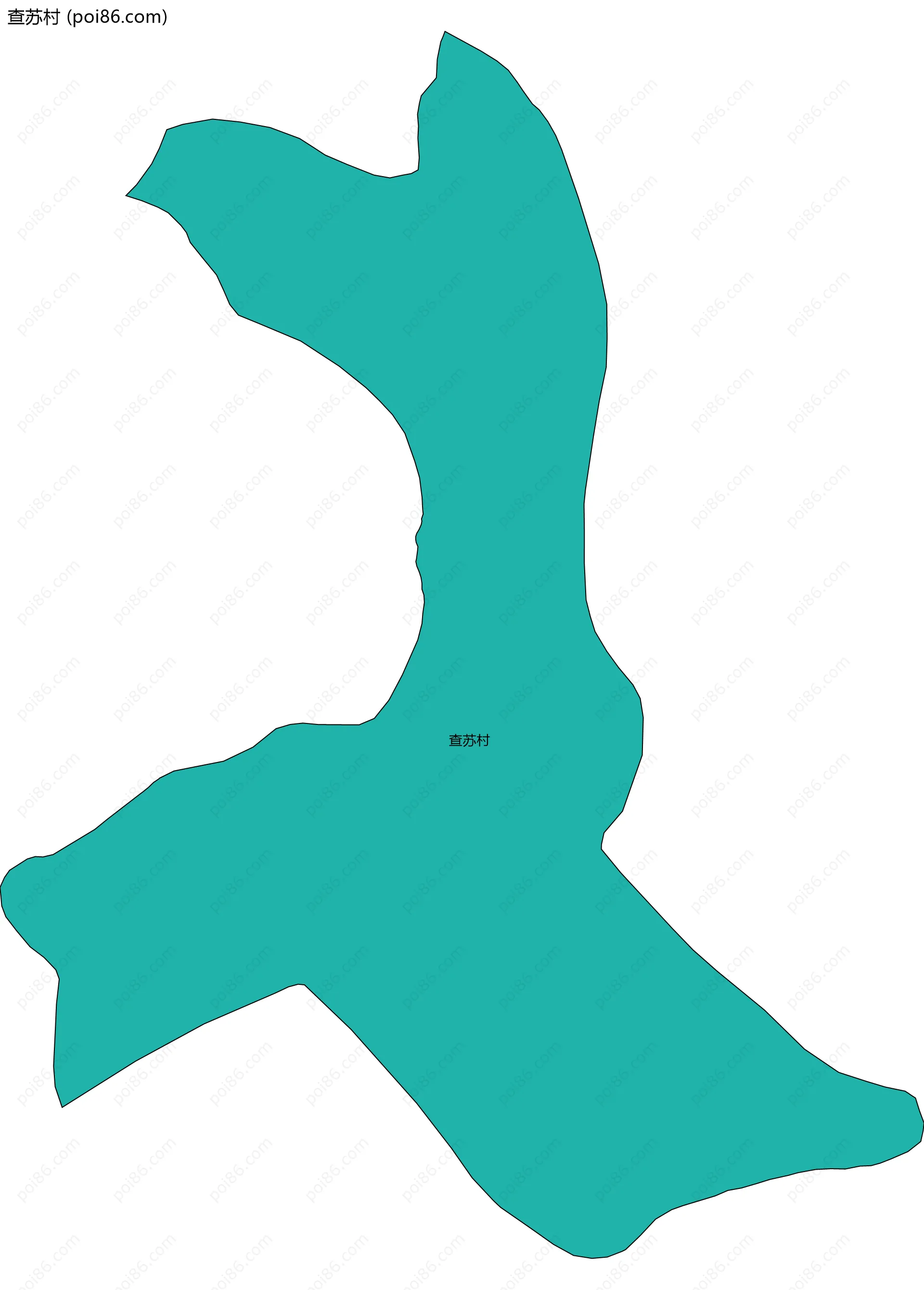 查苏村边界地图