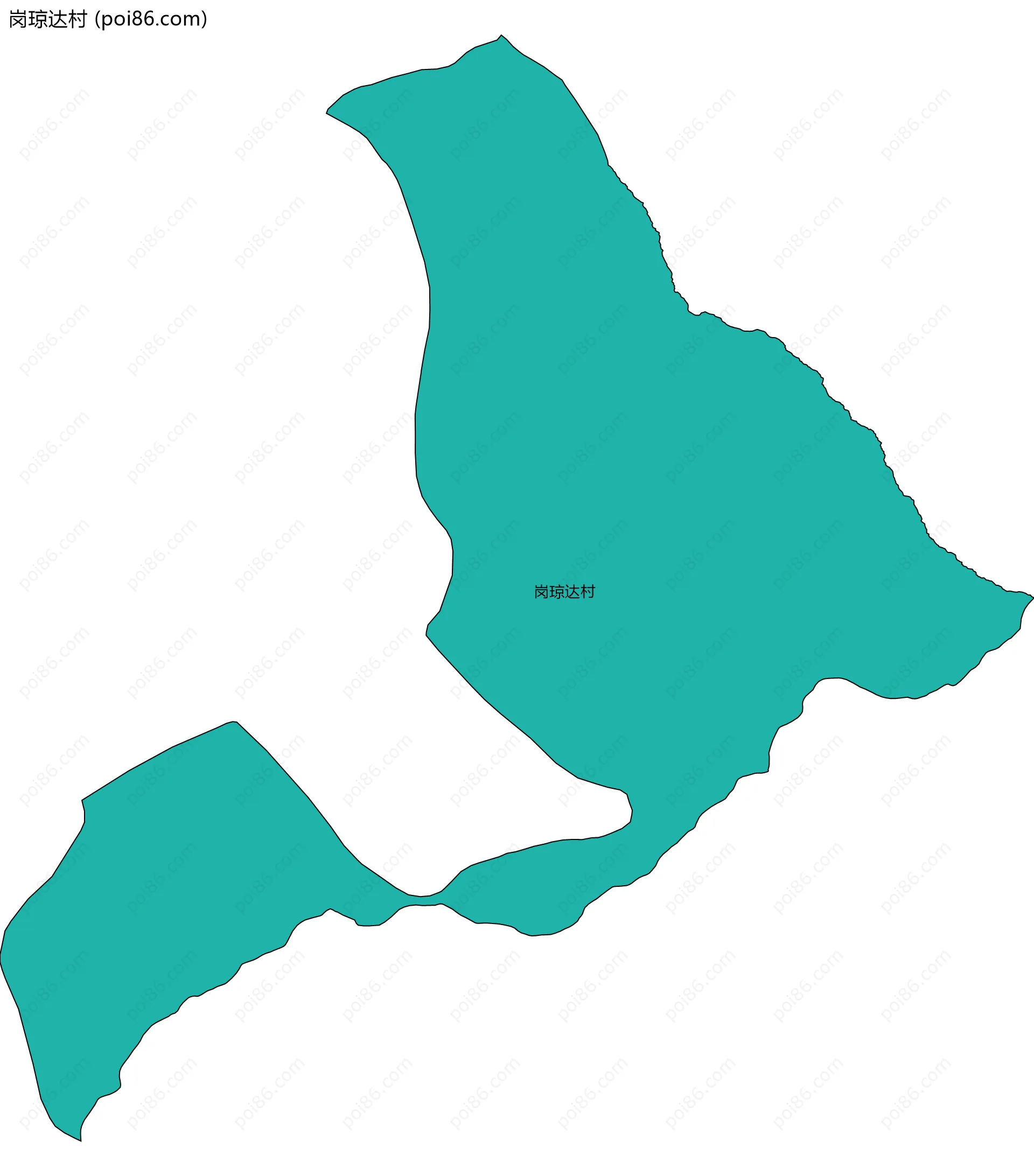 岗琼达村边界地图