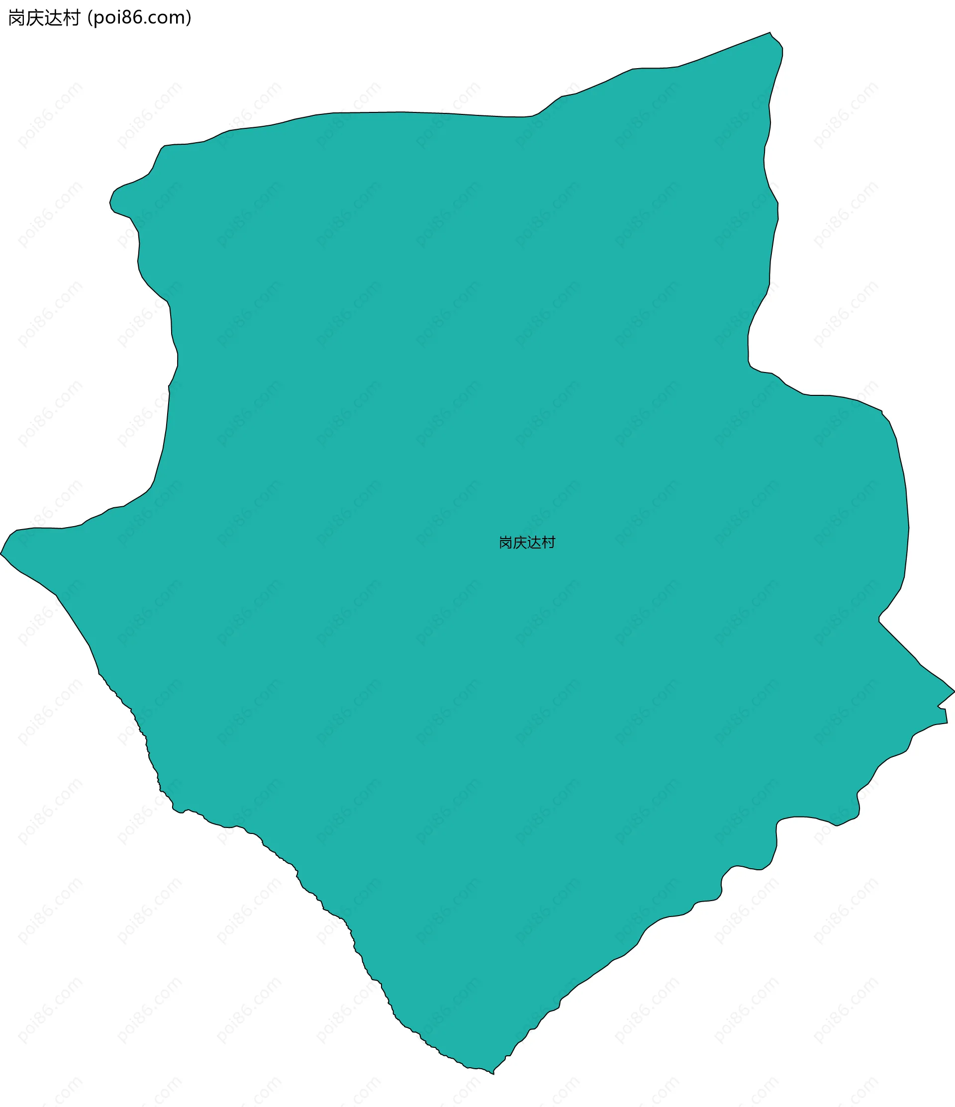 岗庆达村边界地图