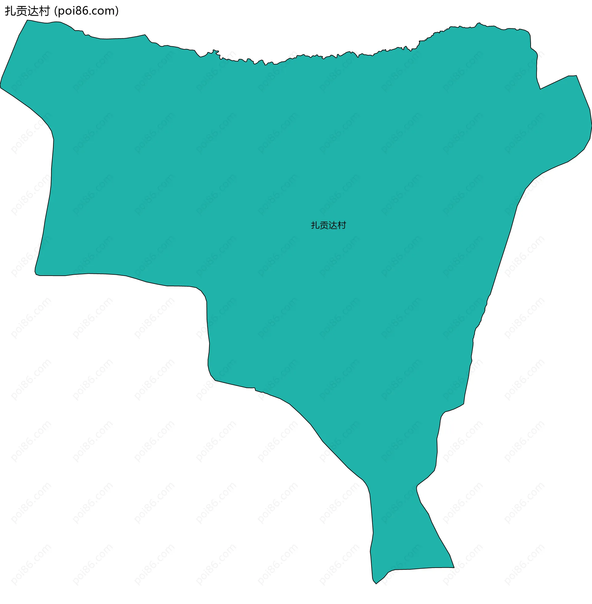 扎贡达村边界地图