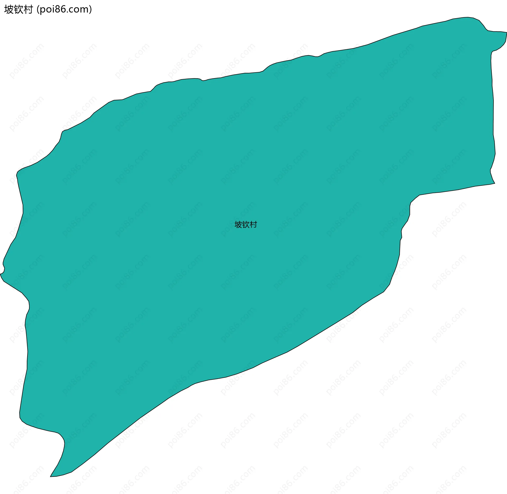 坡钦村边界地图