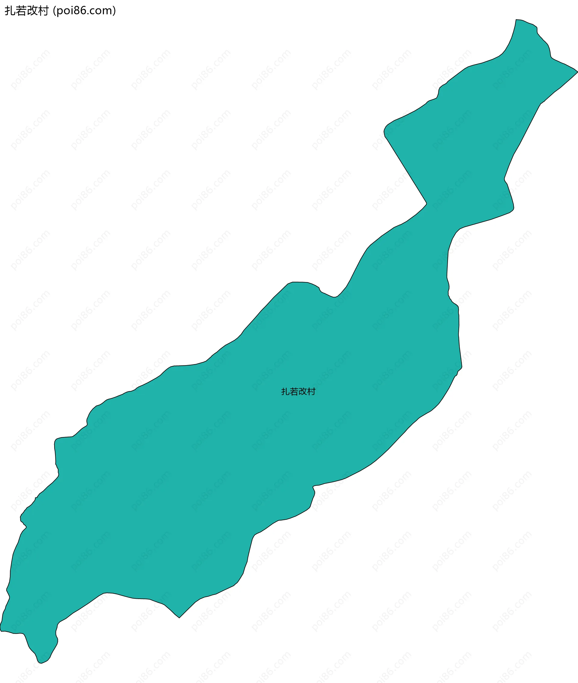 扎若改村边界地图