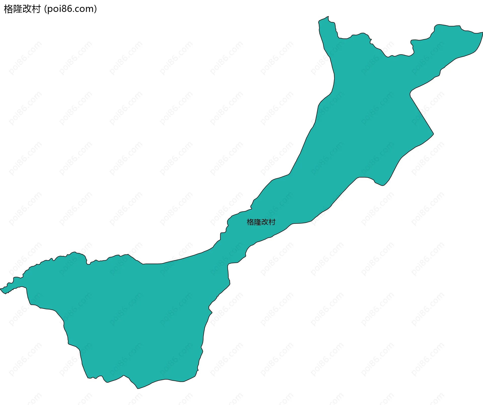 格隆改村边界地图