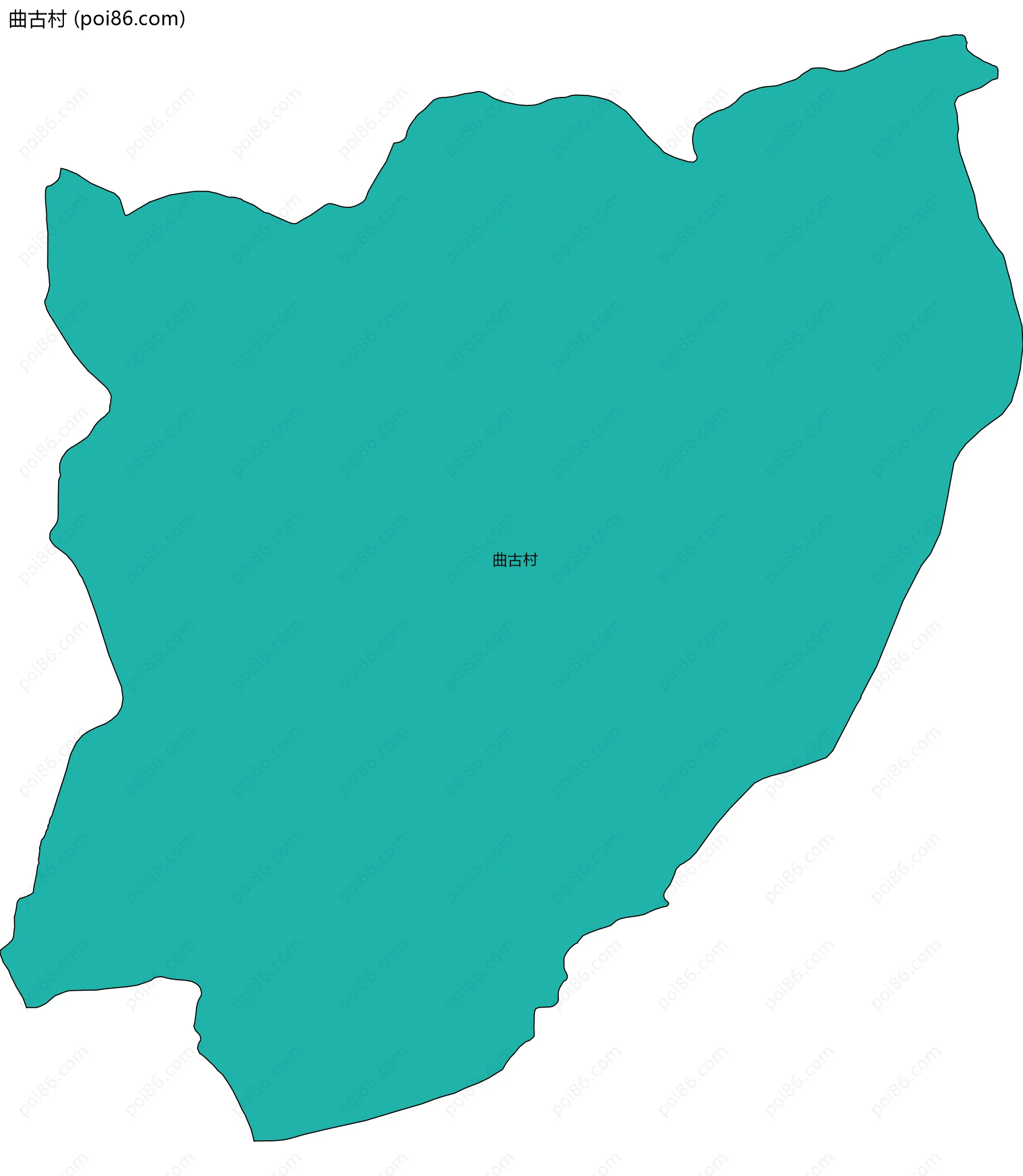 曲古村边界地图